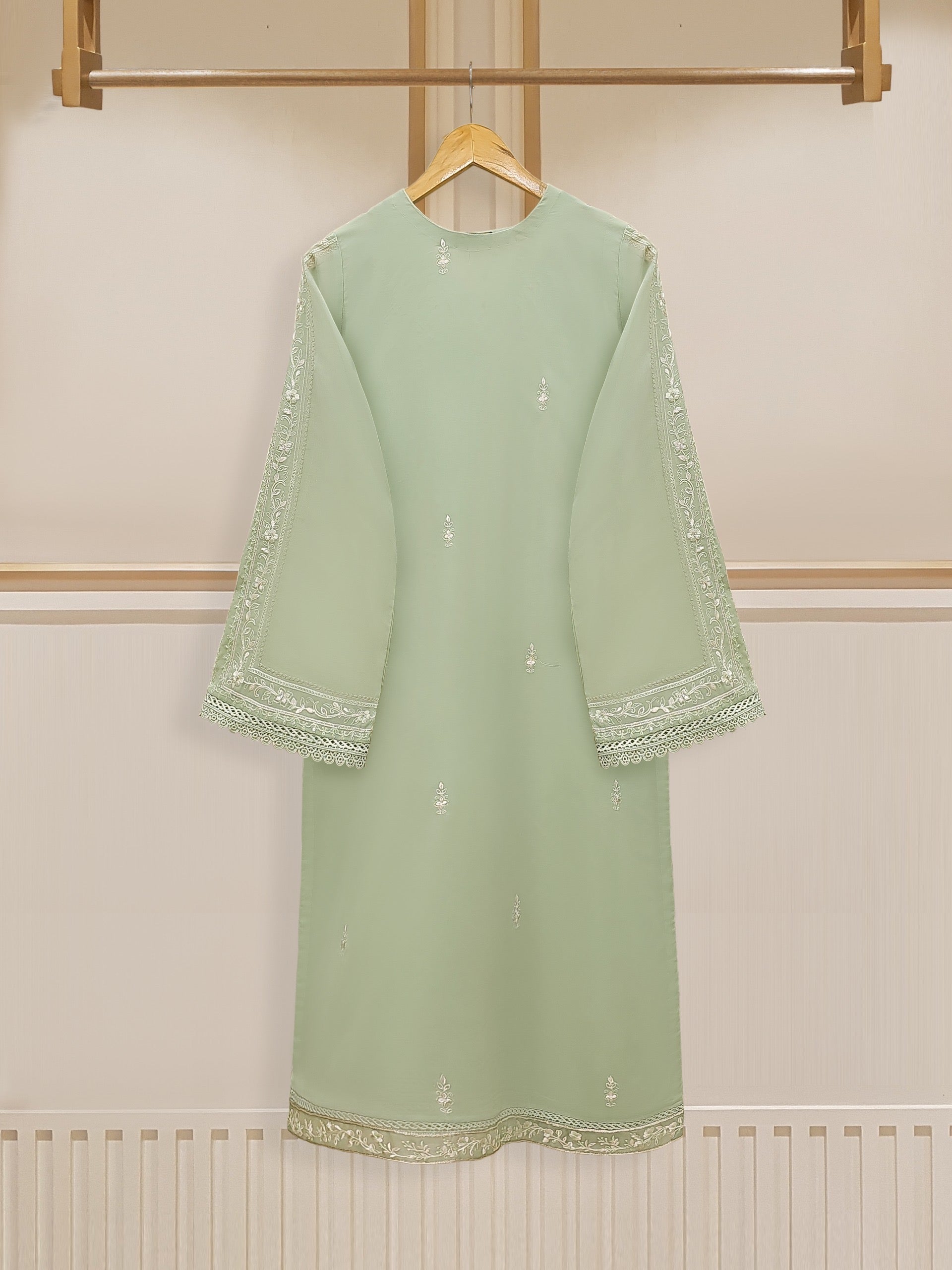 3 Piece - Embroidered Swiss Voile Suit S109780 - Image 6