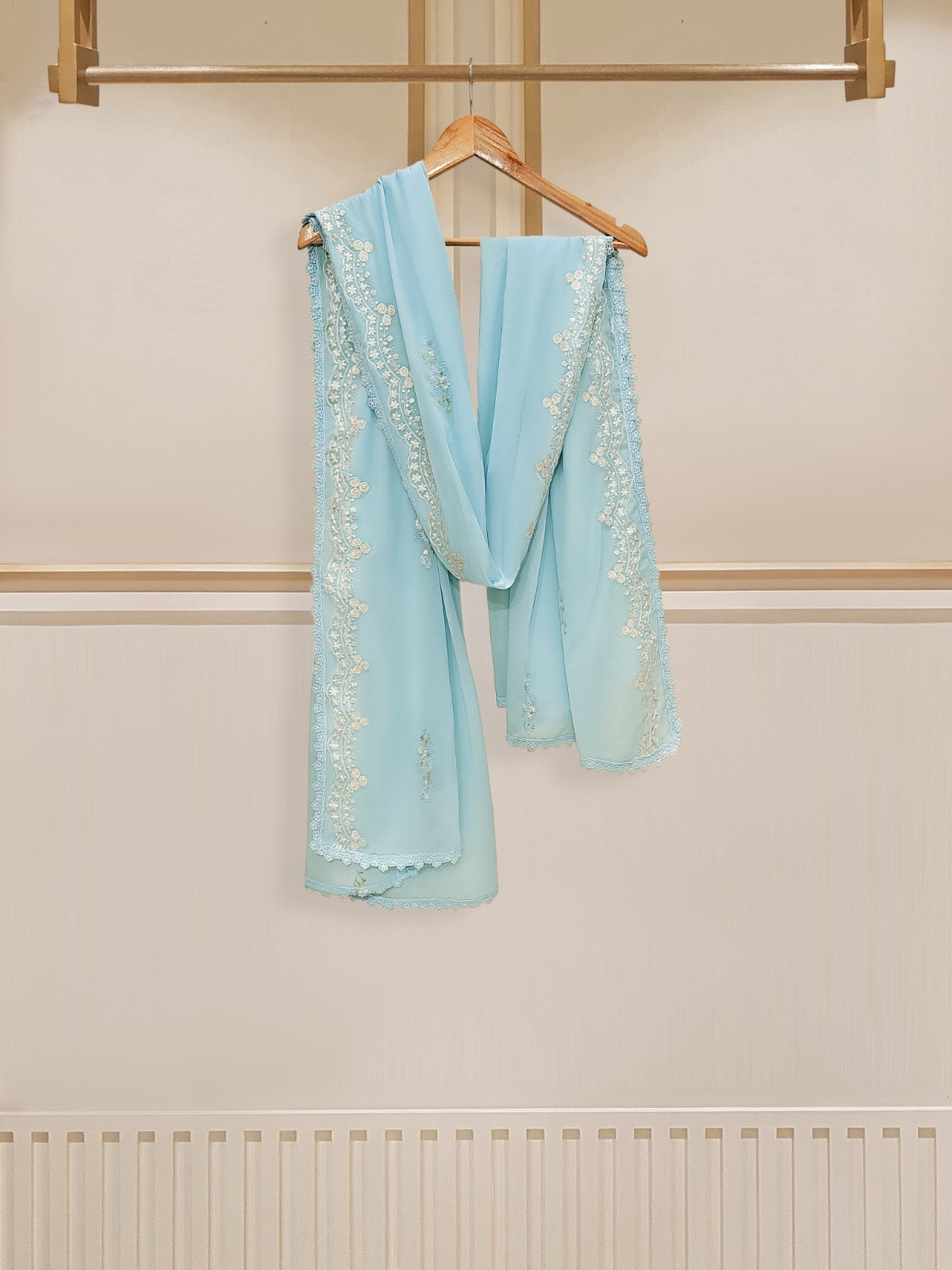 3 Piece - Embroidered Swiss Voile Suit S109810 - Image 7