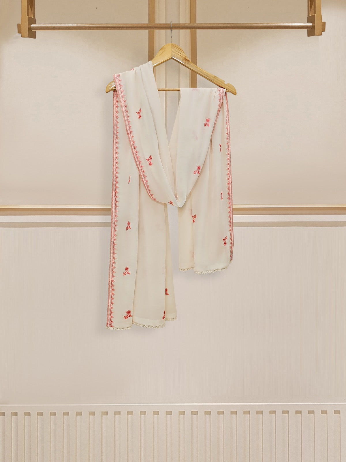 3 Piece - Embroidered Swiss Voile Suit S109824 - Image 7