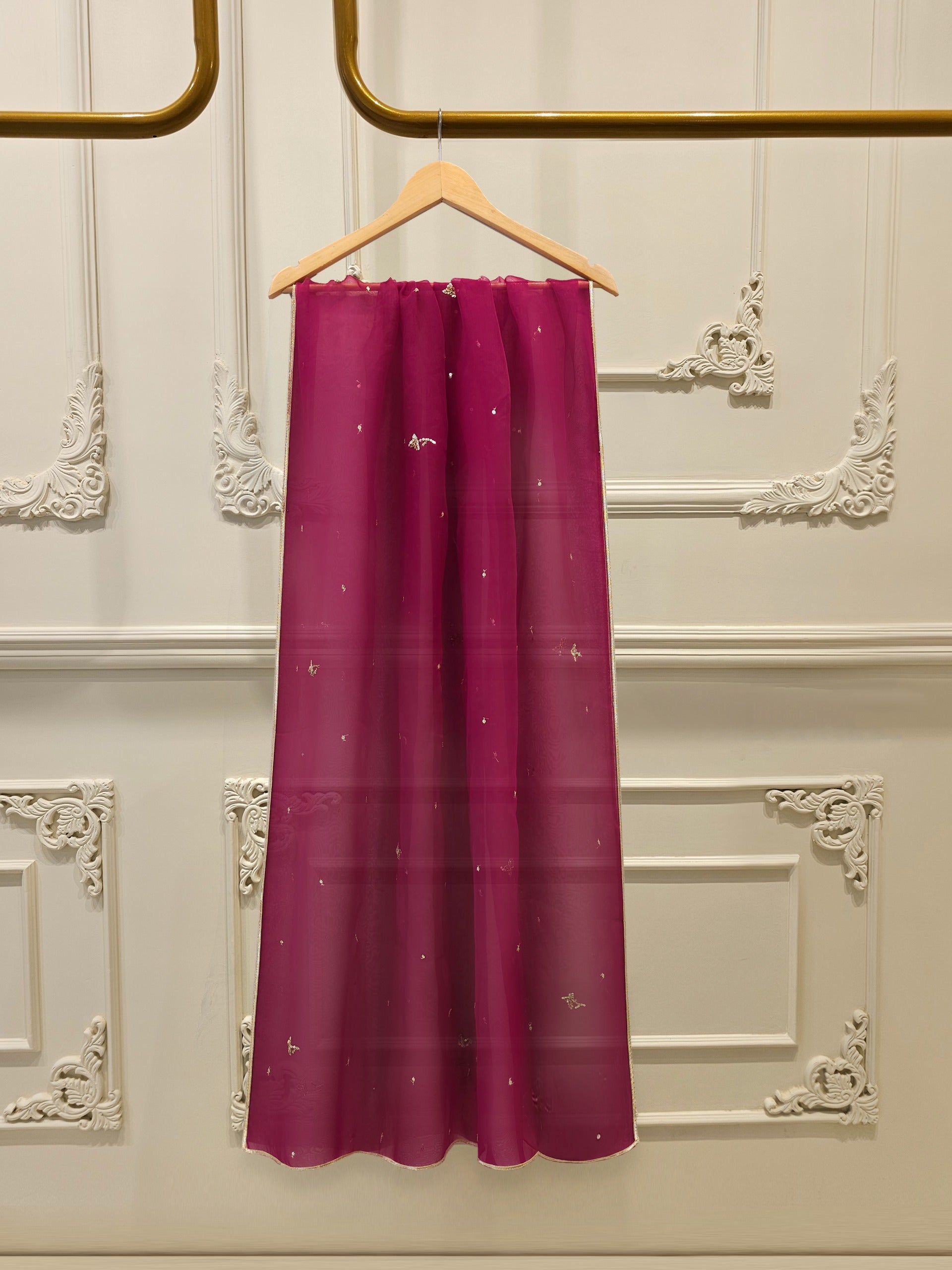3 Piece - Embroidered Velvet Suit S112730 - Image 3