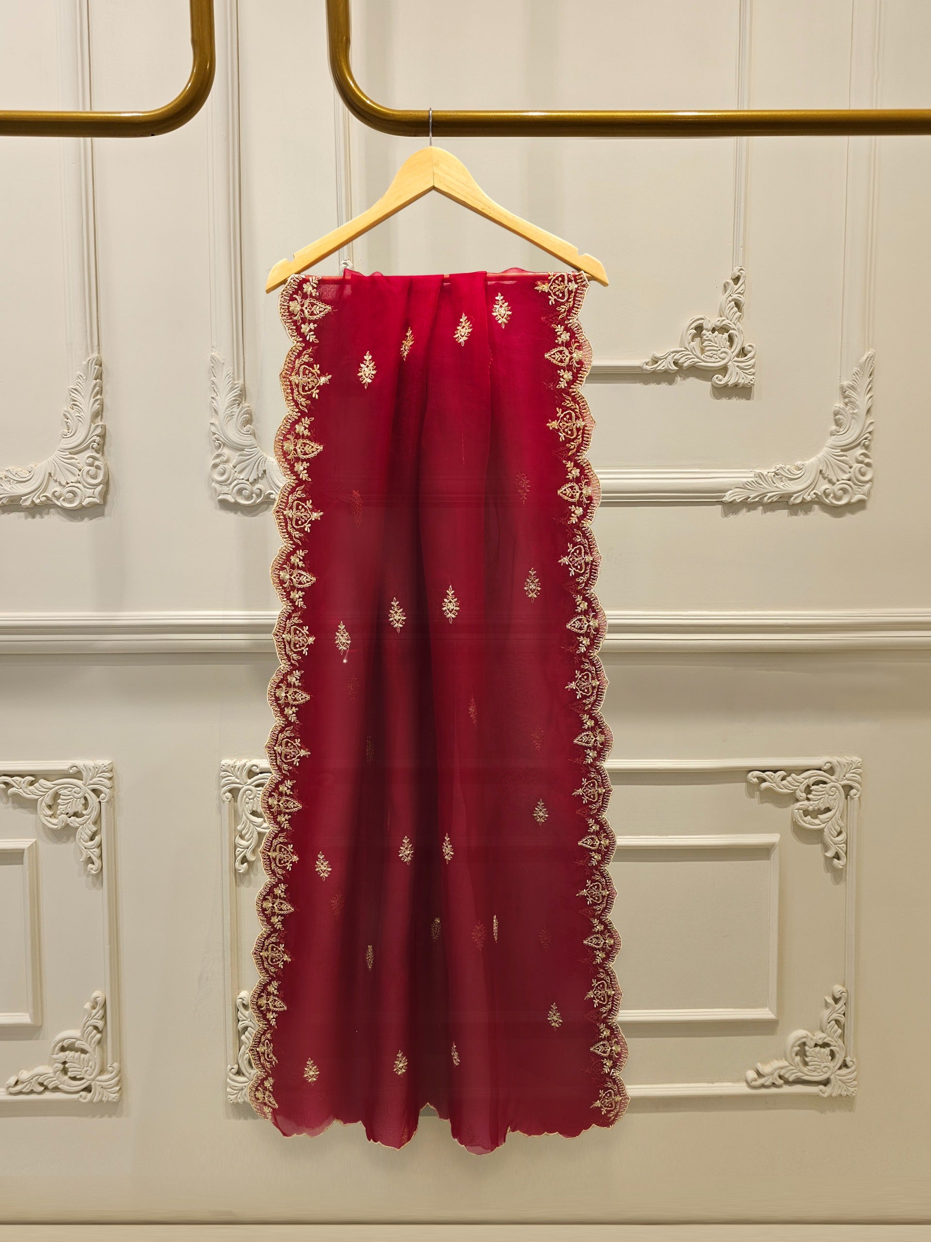 3 Piece - Embroidered Velvet Suit S112849 - Image 6