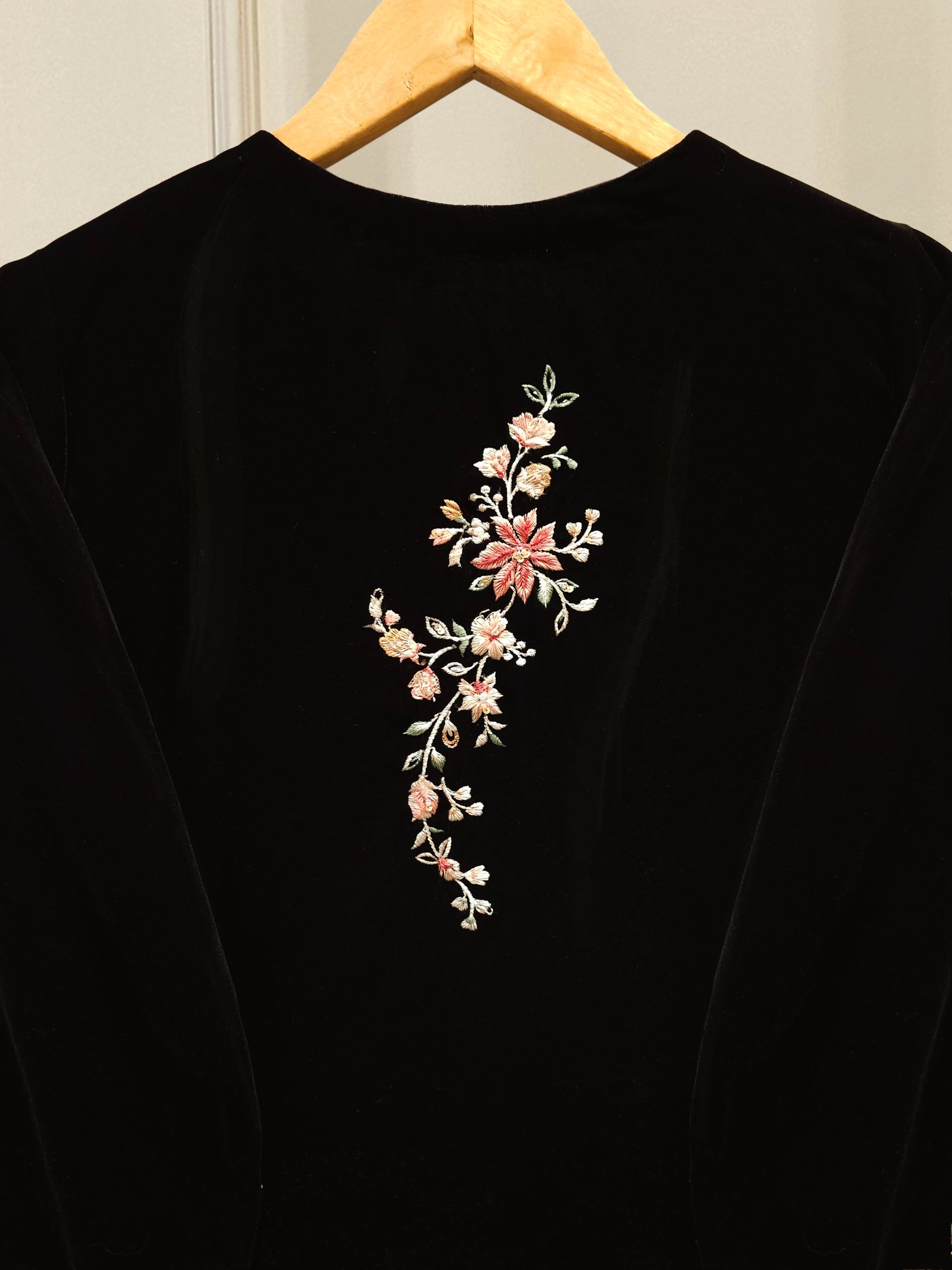 3 Piece - Embroidered Velvet Suit S112852 - Image 6