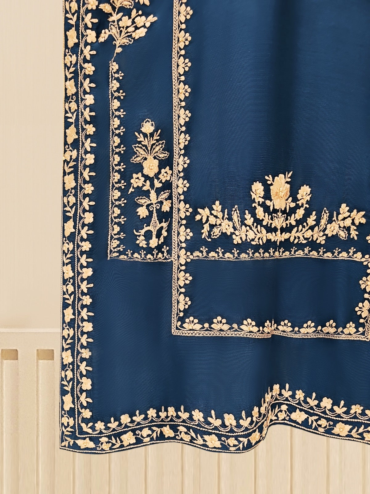 3 Piece - Pure Cotton Net Embroidered Suit S109386 - Image 4
