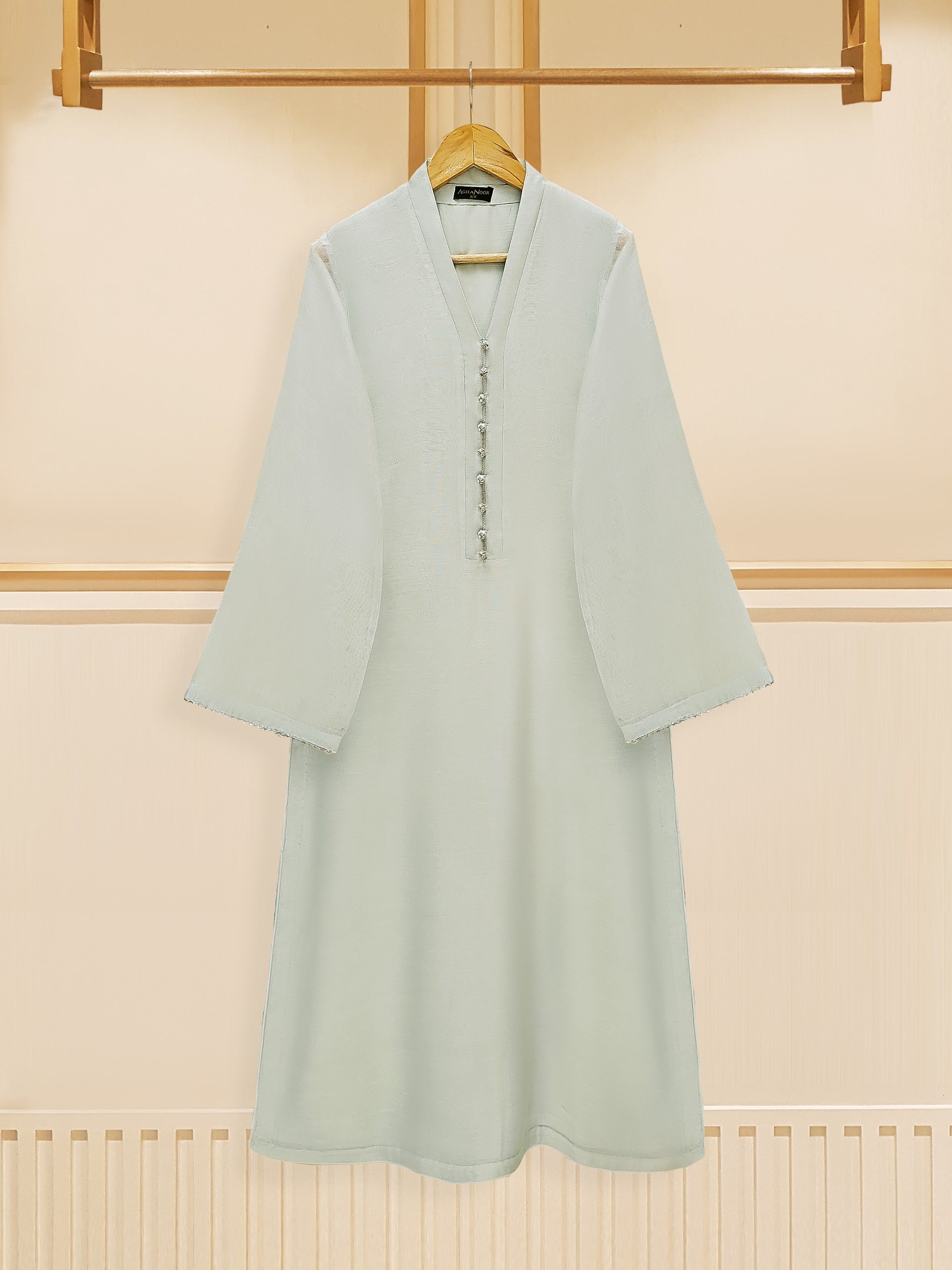 3 Piece - Pure Cotton Net Embroidered Suit S109418 - Image 2