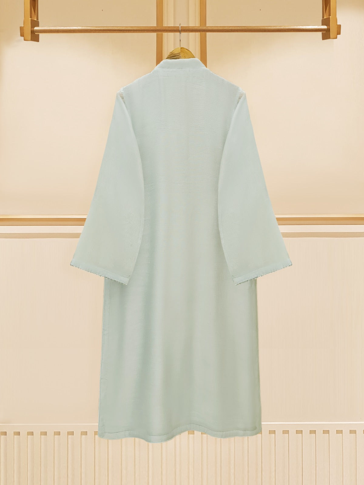 3 Piece - Pure Cotton Net Embroidered Suit S109418 - Image 5