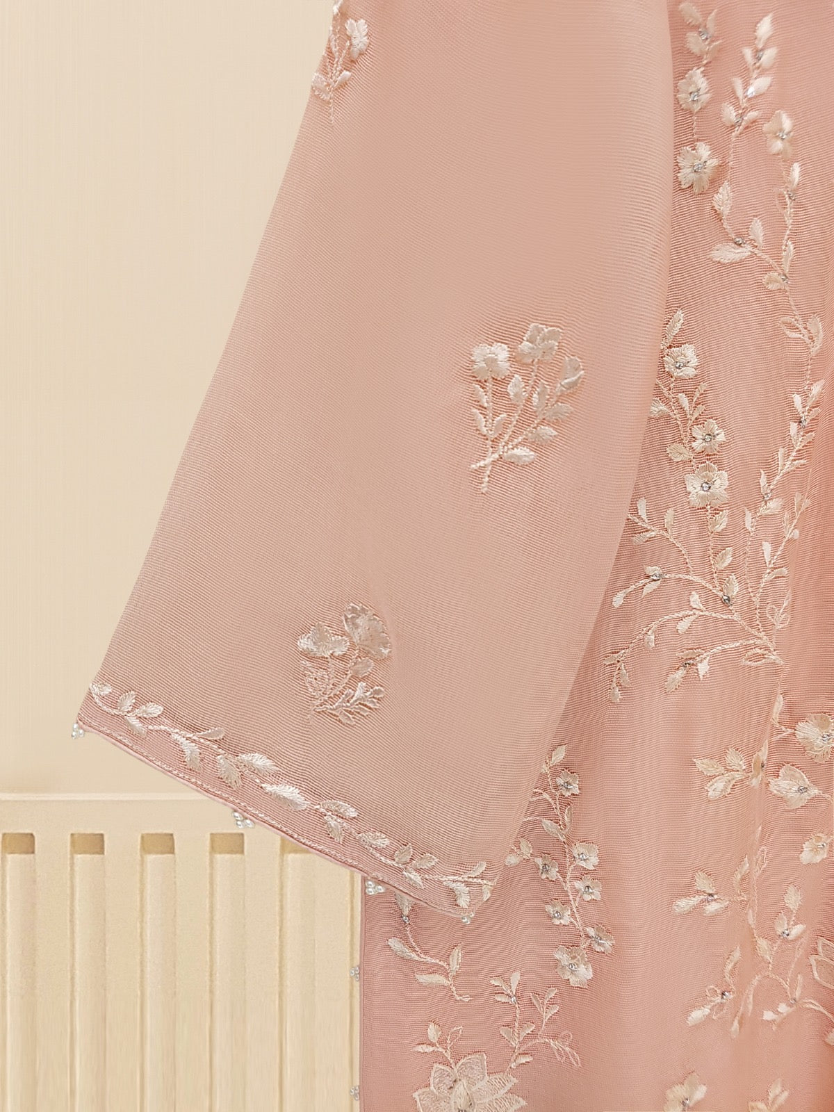 3 Piece - Pure Cotton Net Embroidered Suit S109485 - Image 5