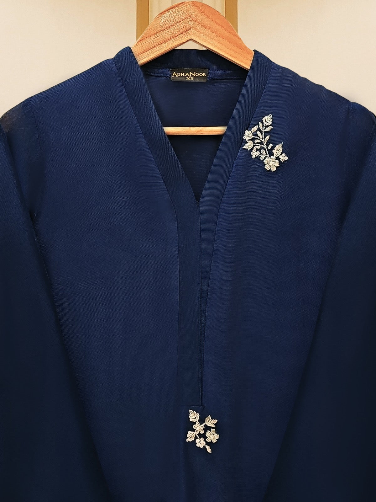 3 Piece - Pure Cotton Net Embroidered Suit S109577 - Image 5