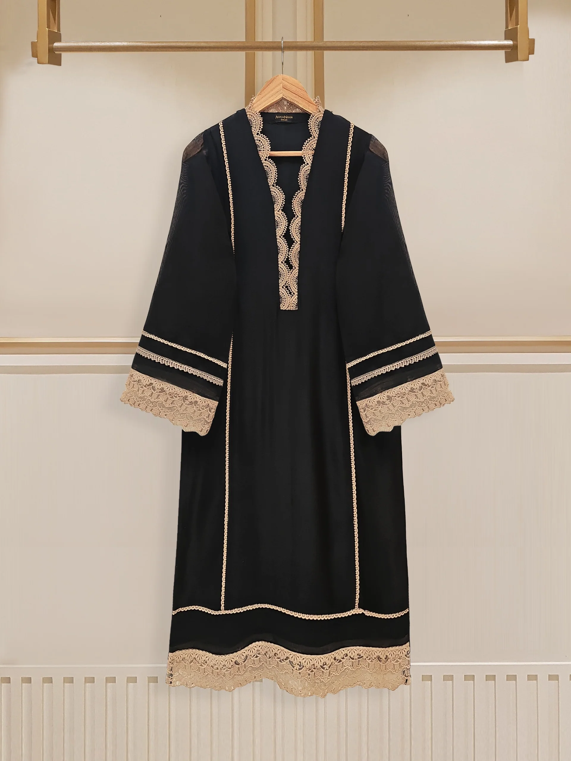 3 Piece - Pure Cotton Net Embroidered Suit S109612 - Image 2
