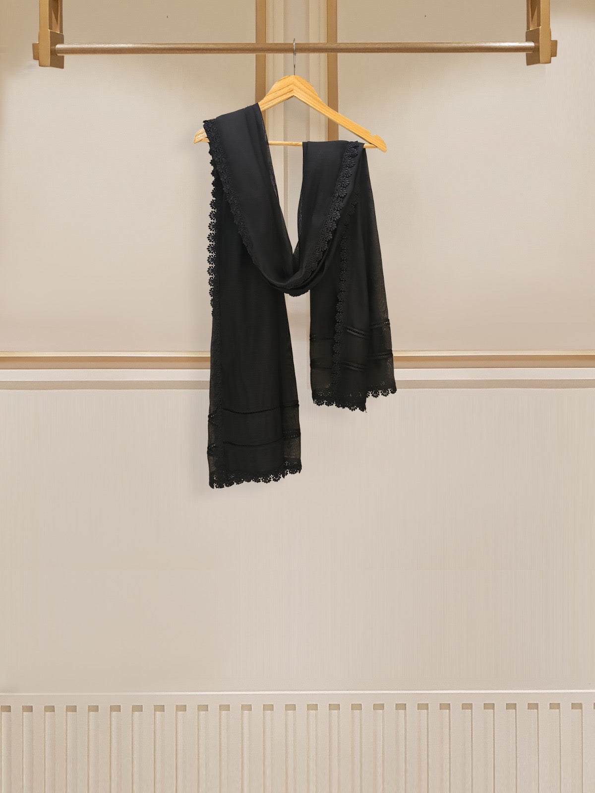 3 Piece - Pure Cotton Net Embroidered Suit S109612 - Image 7