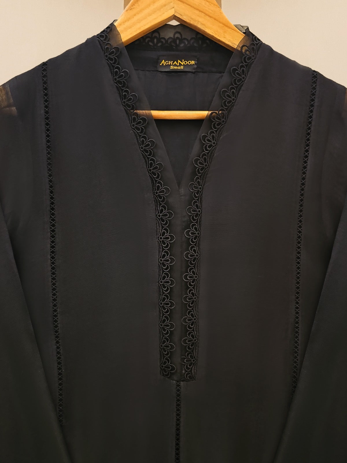 3 Piece - Pure Cotton Net Embroidered Suit S109613 - Image 5