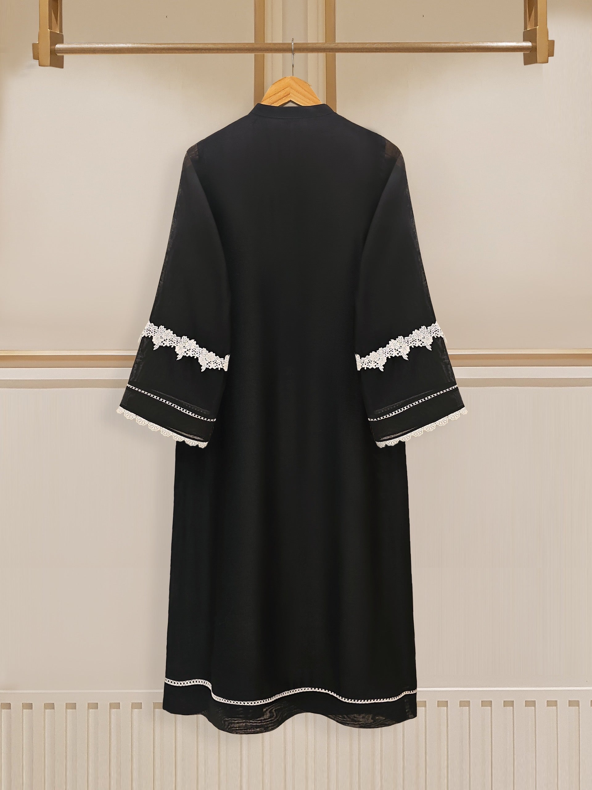 3 Piece - Pure Cotton Net Embroidered Suit S109615 - Image 6
