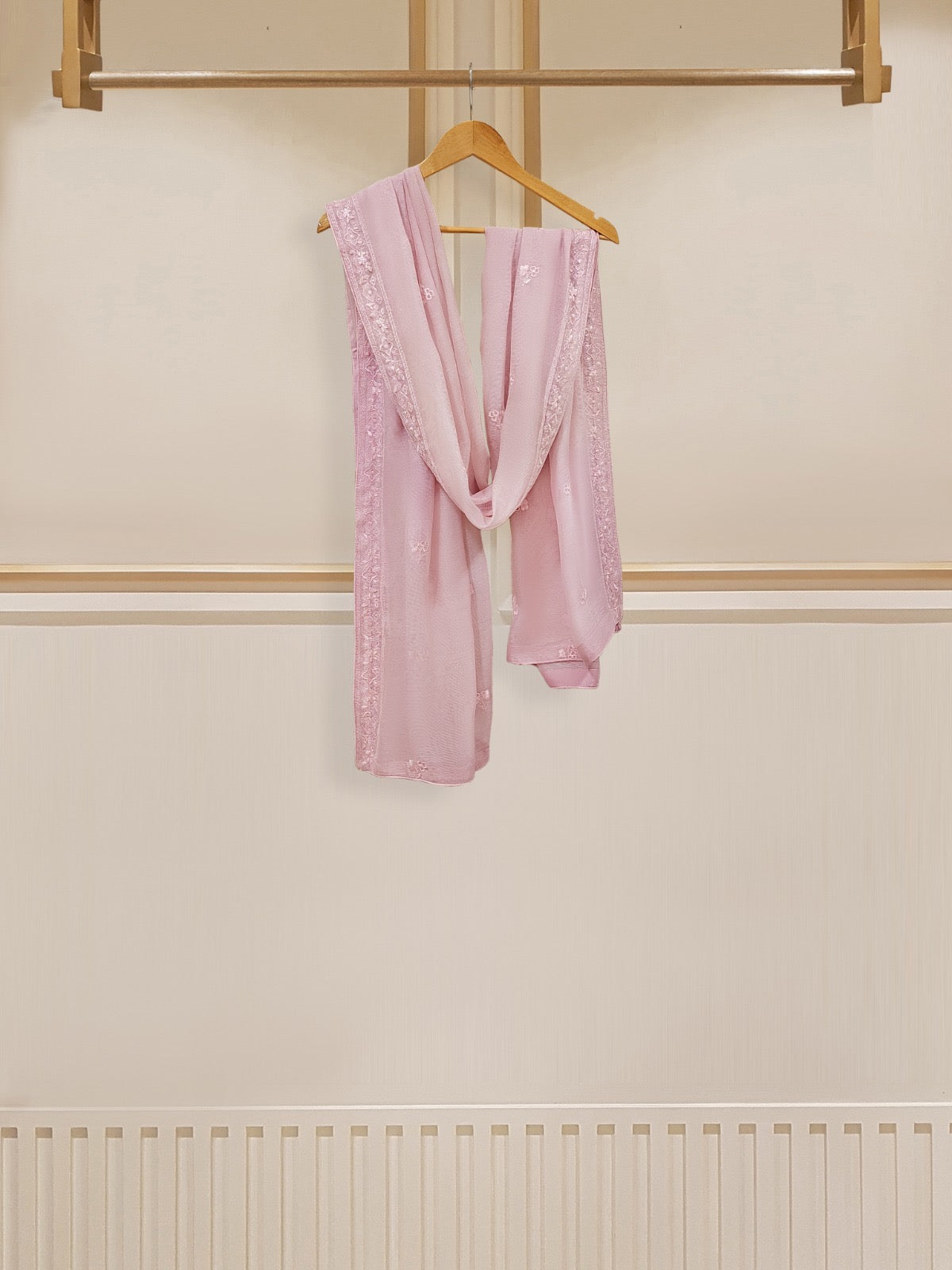 3 Piece - Pure Cotton Net Embroidered Suit S109665 - Image 6