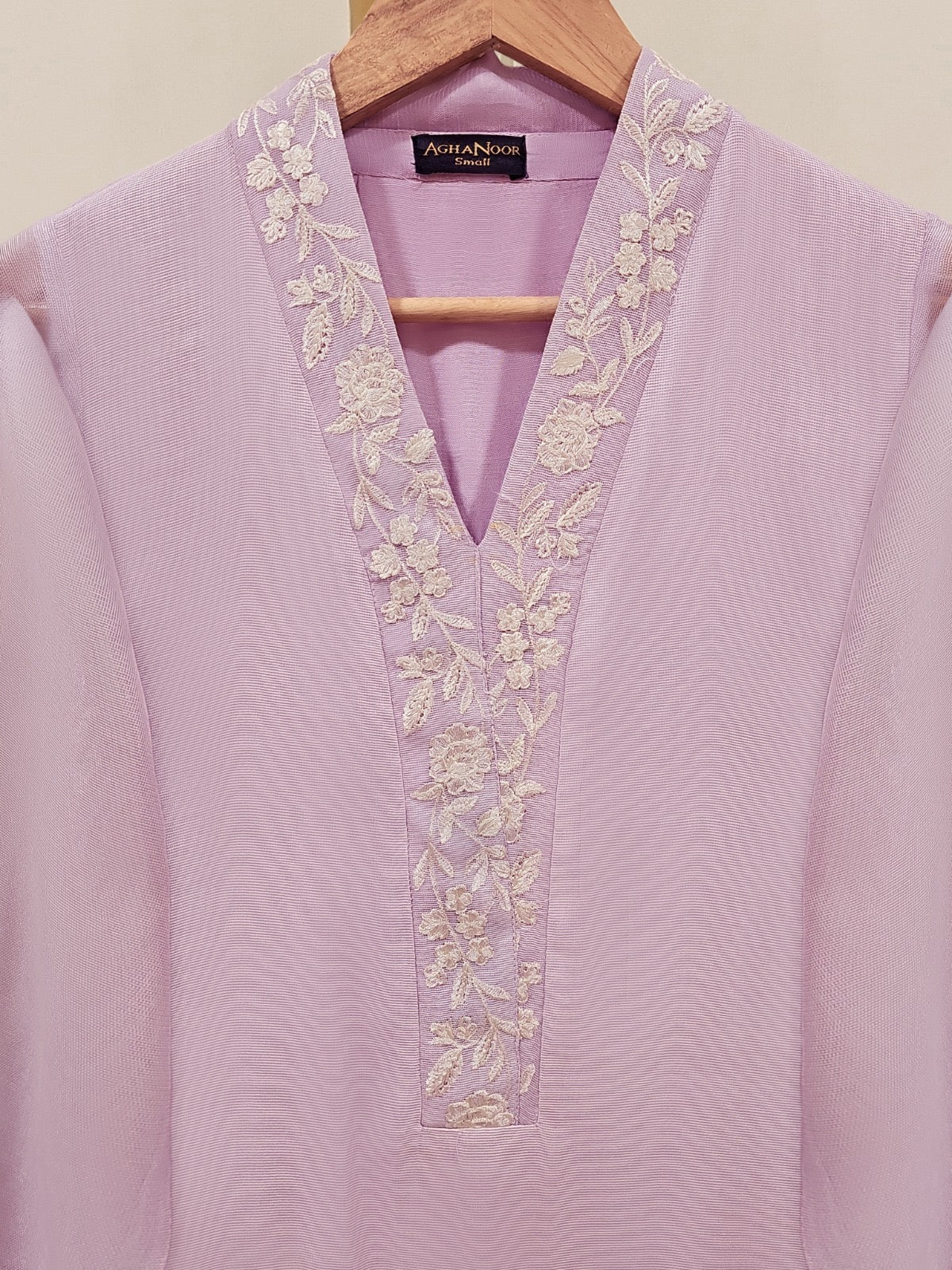 3 Piece - Pure Cotton Net Embroidered Suit S109681 - Image 5