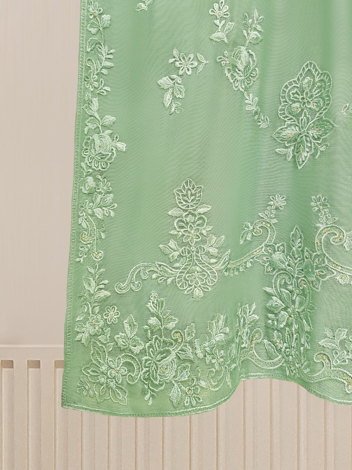 3 Piece - Pure Cotton Net Embroidered Suit S109783 - Image 4