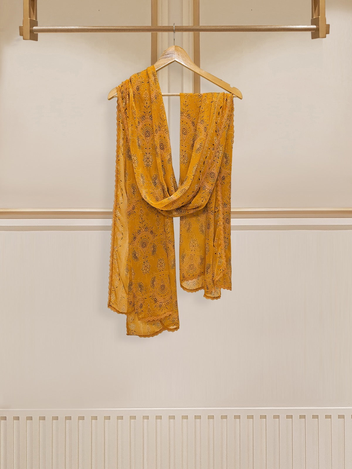 3 Piece - Pure Cotton Net Embroidered Suit S109935 - Image 15