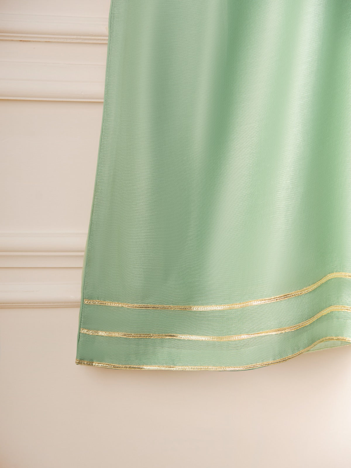 3 Piece - Pure Cotton Net Embroidered Suit S110563 - Image 4
