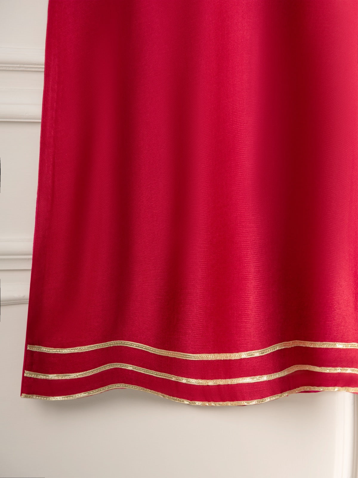 3 Piece - Pure Cotton Net Embroidered Suit S110684 - Image 5
