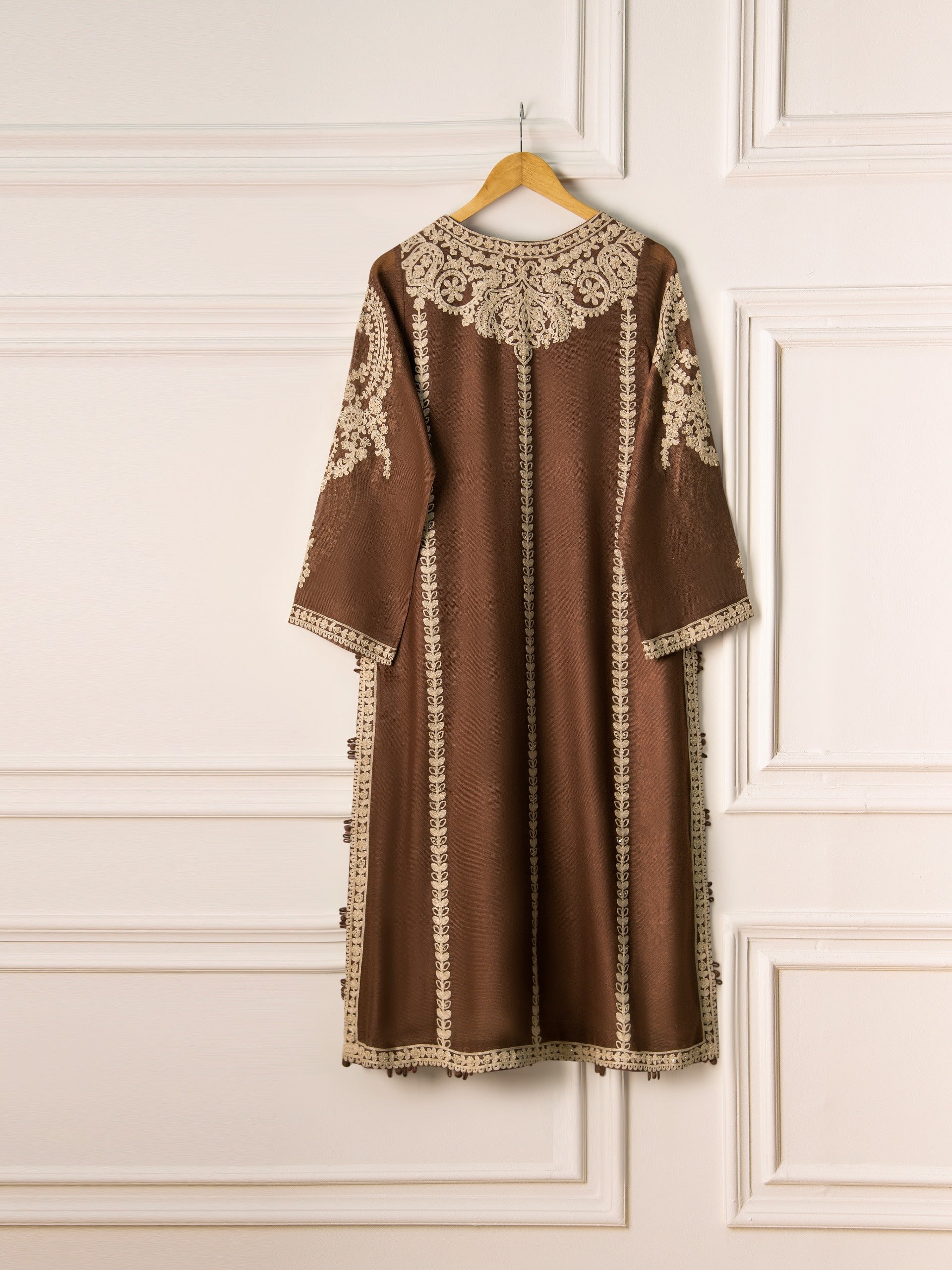 3 Piece- Pure Cotton Net Embroidered Suit S110759 - Image 7