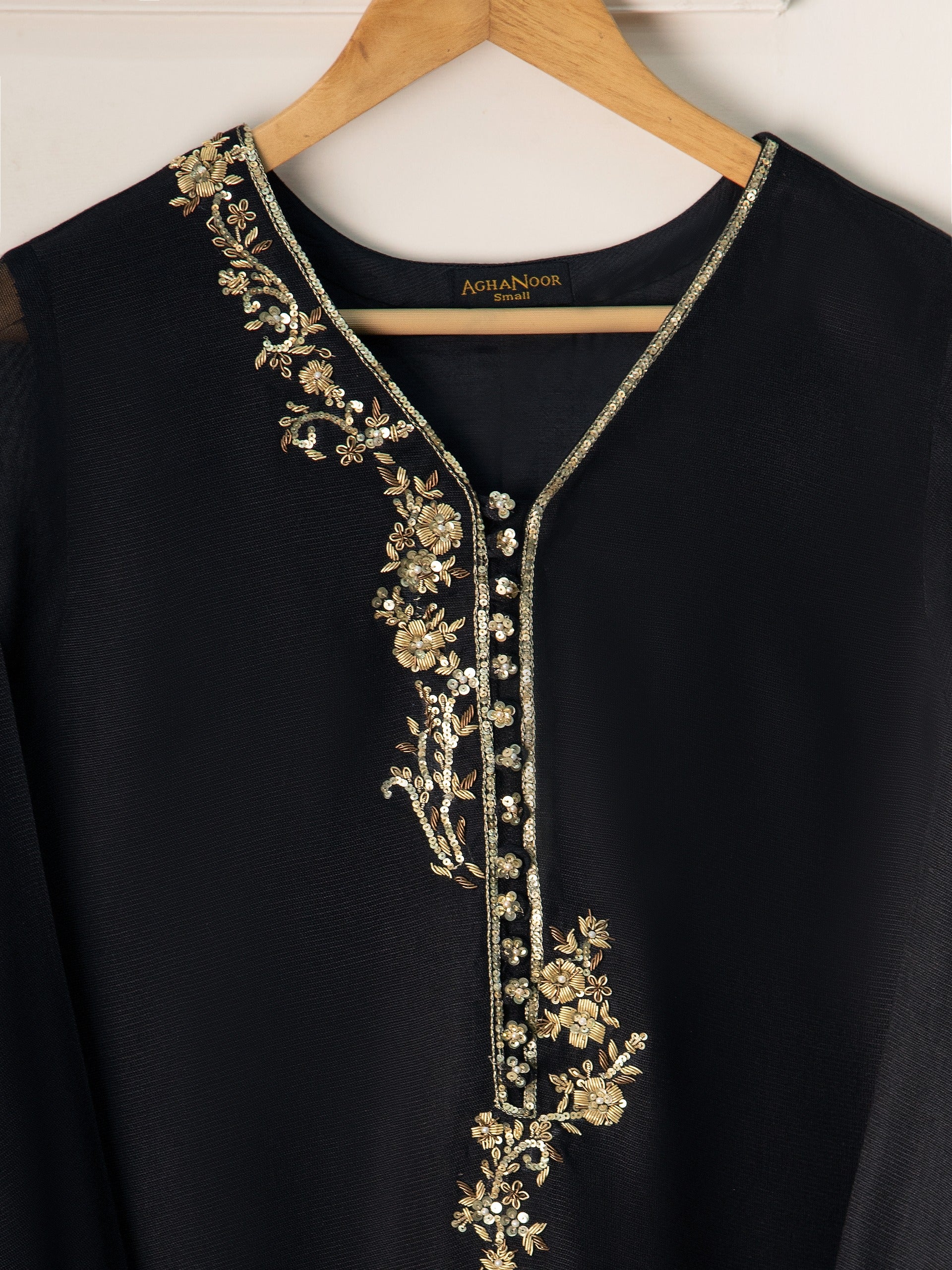 3 Piece- Pure Cotton Net Embroidered Suit S110761 - Image 2
