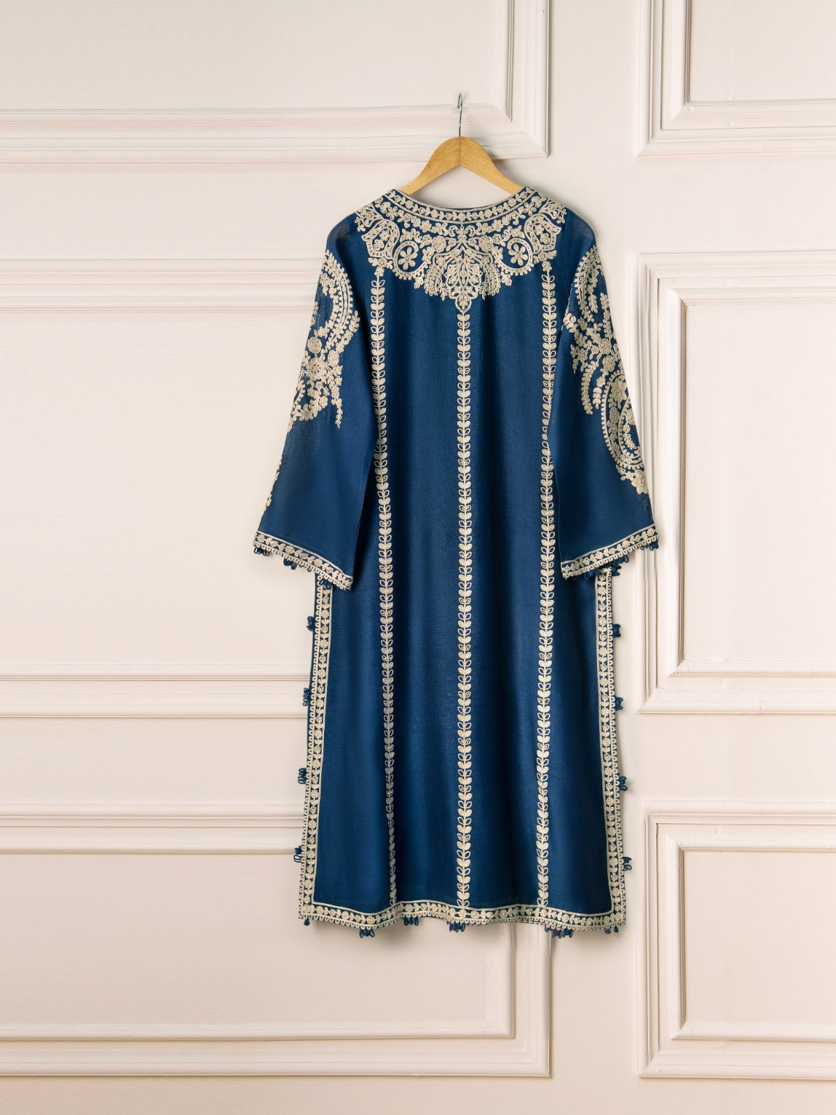 3 Piece- Pure Cotton Net Embroidered Suit S110776 - Image 6