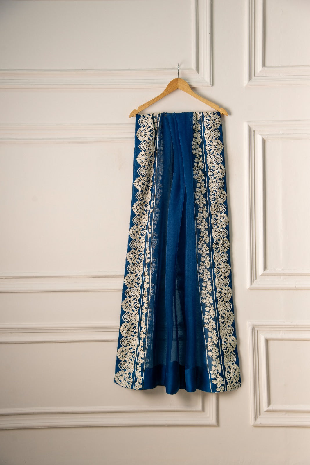 3 Piece- Pure Cotton Net Embroidered Suit S110776 - Image 8