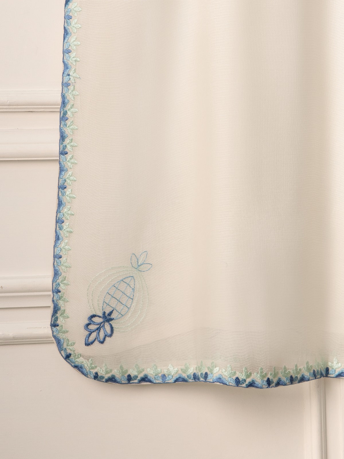 3 Piece- Pure Cotton Net Embroidered Suit S110935 - Image 7