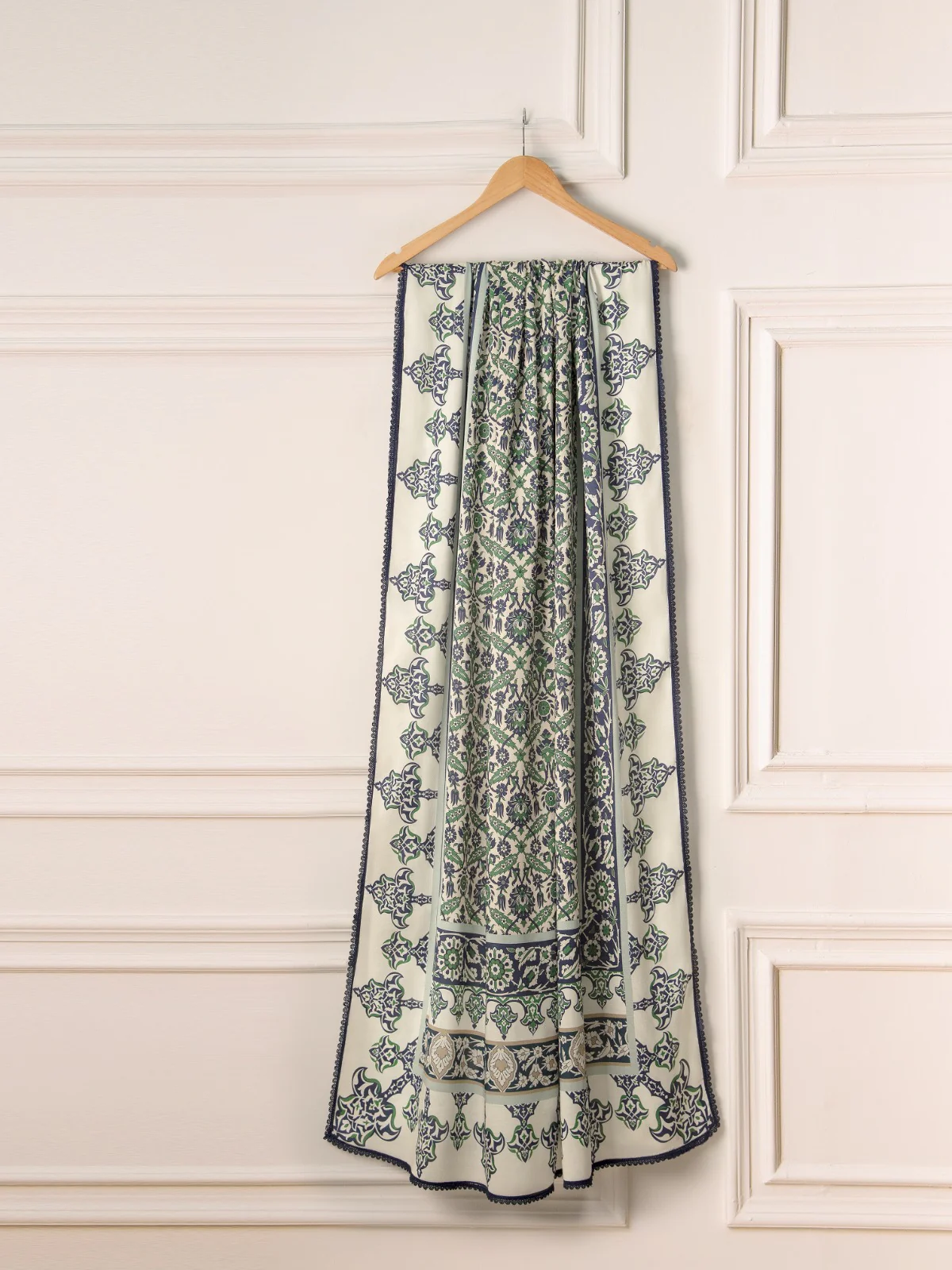 3 Piece- Pure Cotton Net Embroidered Suit S110935 - Image 8