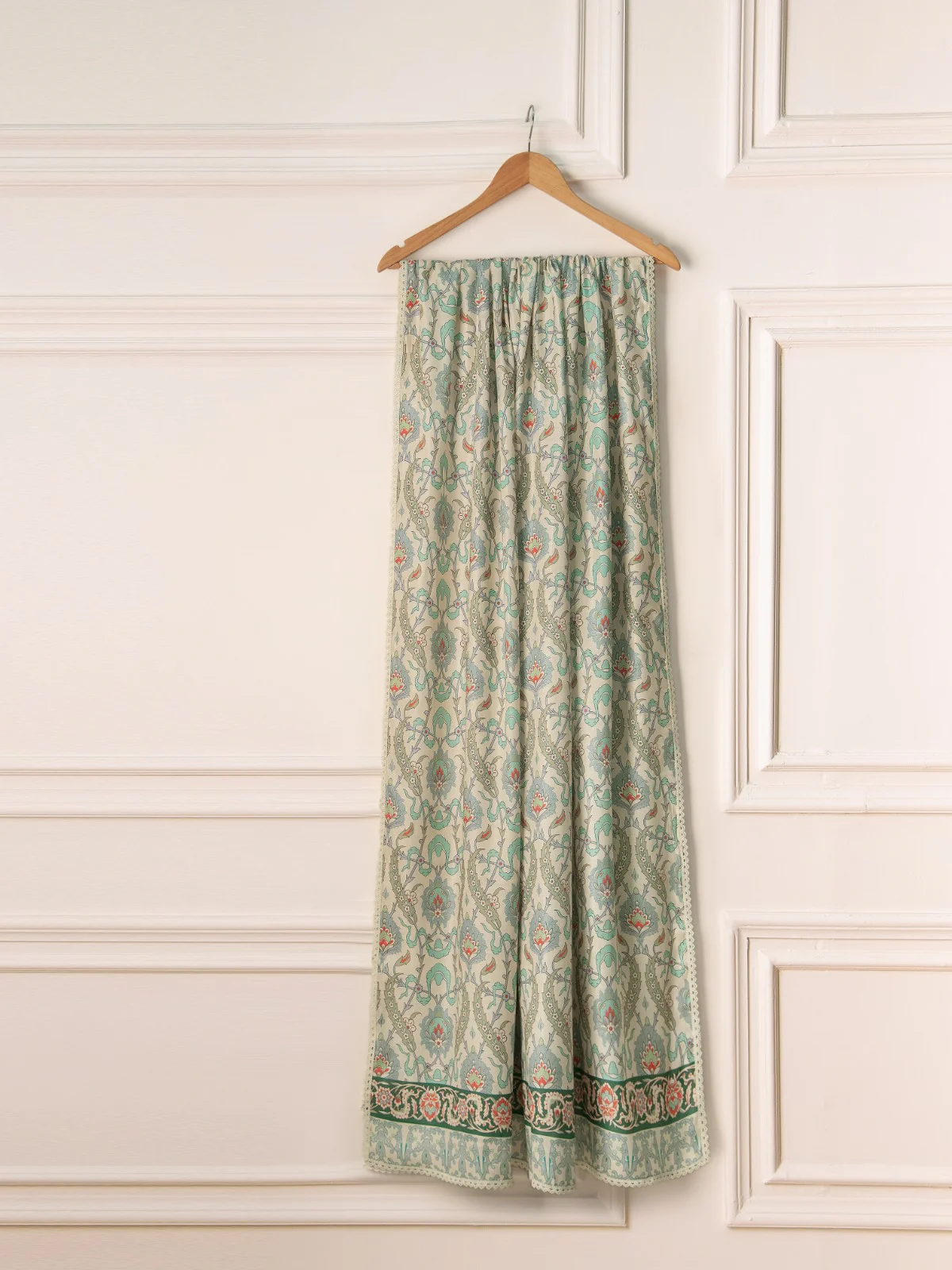 3 Piece- Pure Cotton Net Embroidered Suit S110944 - Image 8