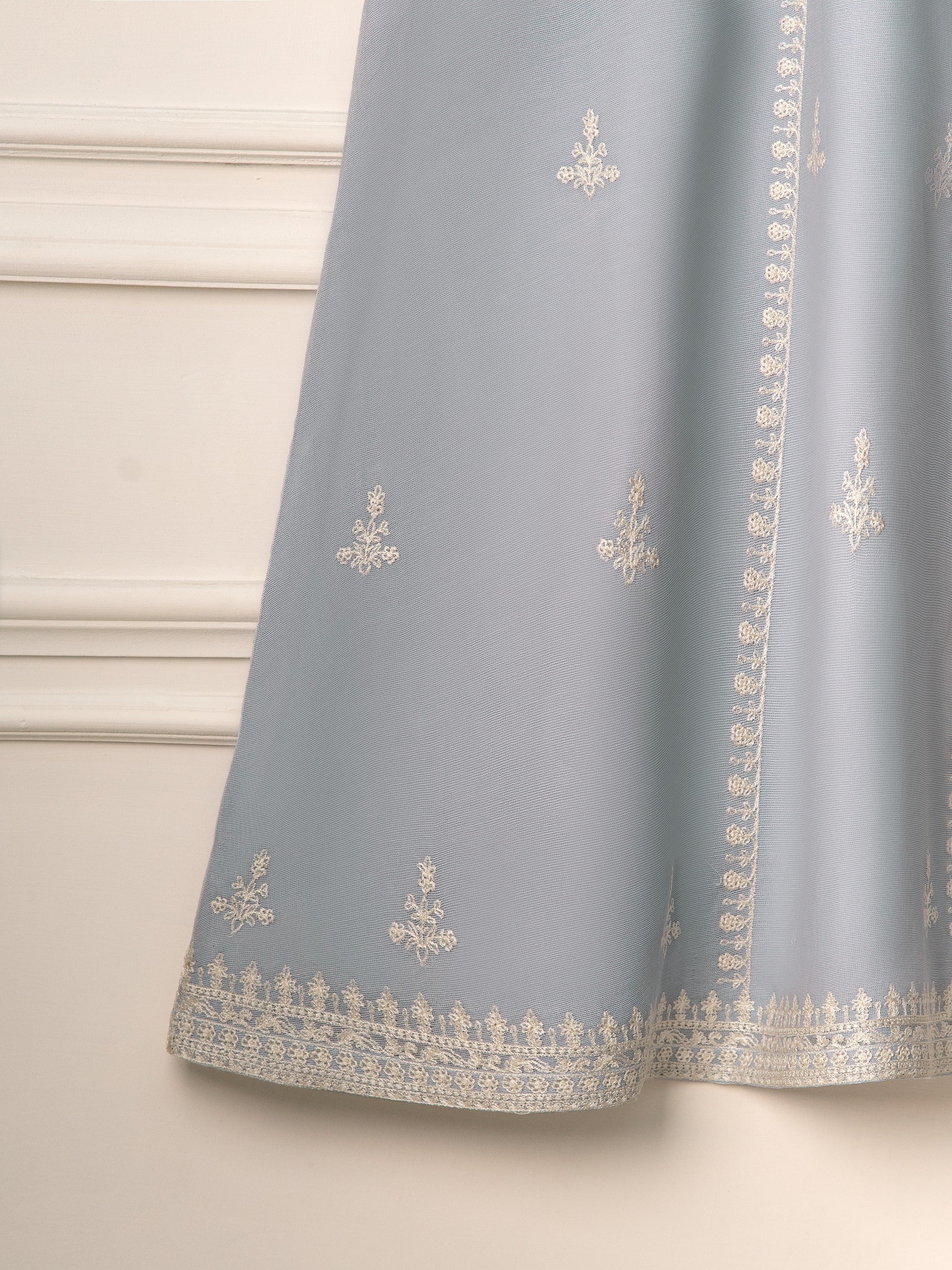 3 Piece- Pure Cotton Net Embroidered Suit S110945 - Image 5