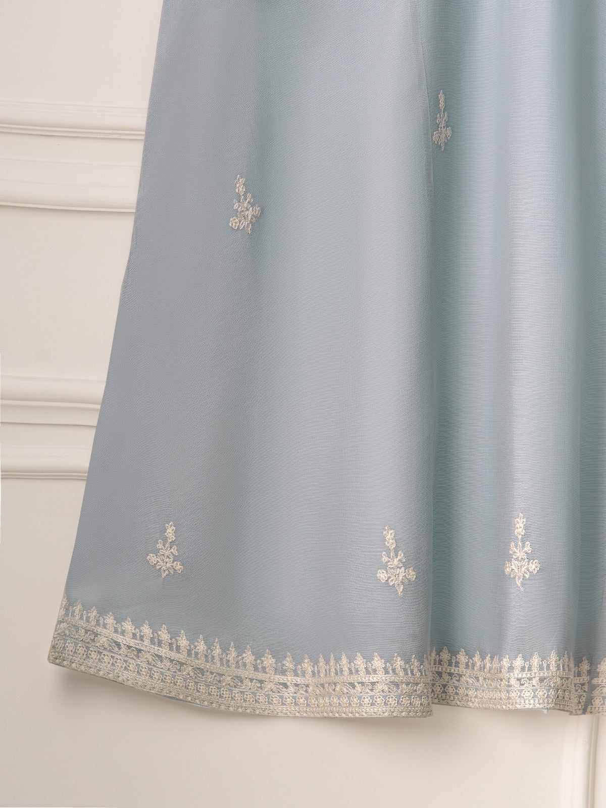 3 Piece- Pure Cotton Net Embroidered Suit S110945 - Image 8