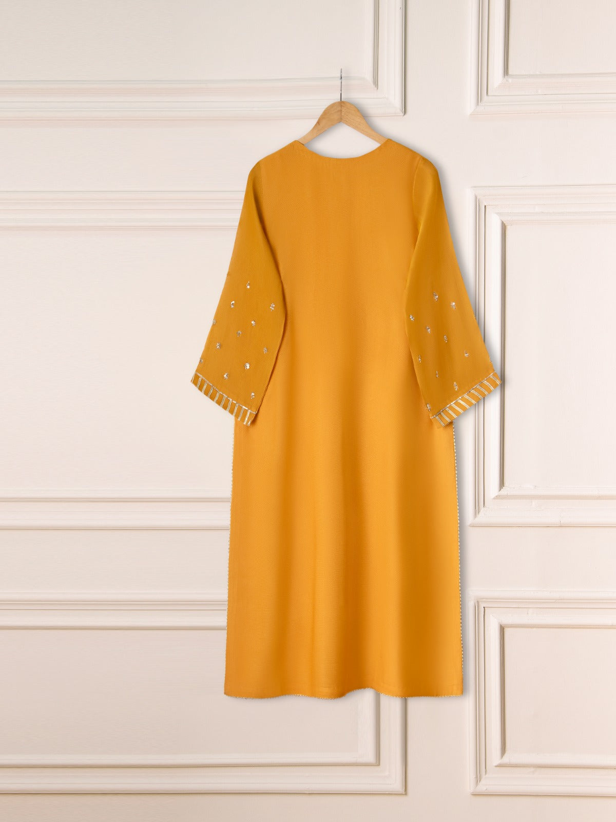 3 Piece- Pure Cotton Net Embroidered Suit S111110 - Image 5
