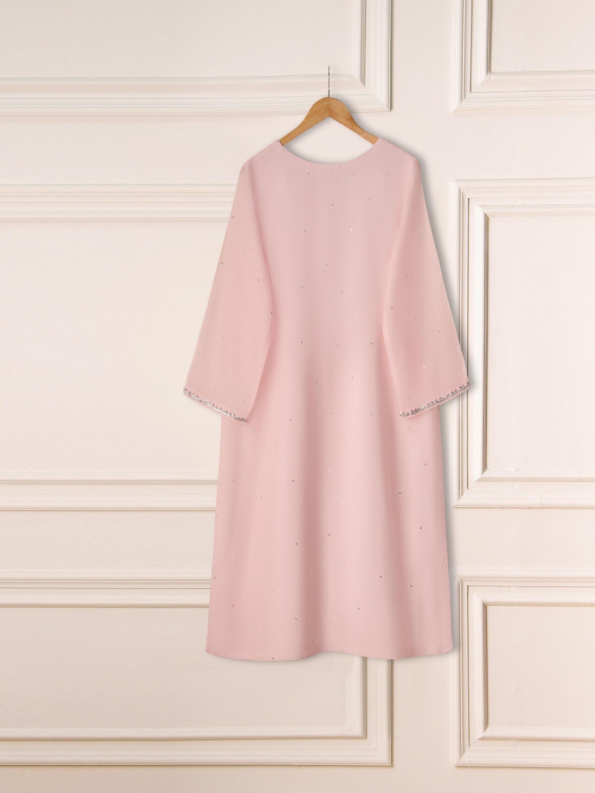 3 Piece- Pure Cotton Net Embroidered Suit S111134 - Image 5