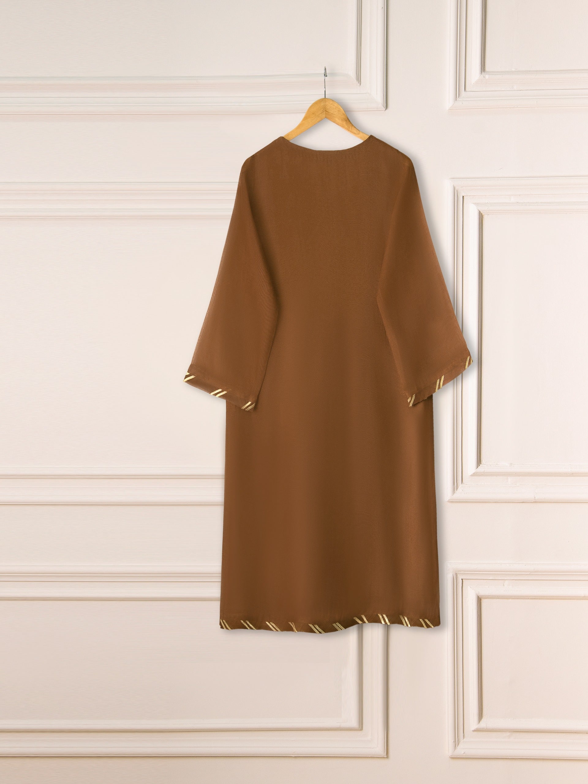 3 Piece- Pure Cotton Net Embroidered Suit S111171 - Image 5