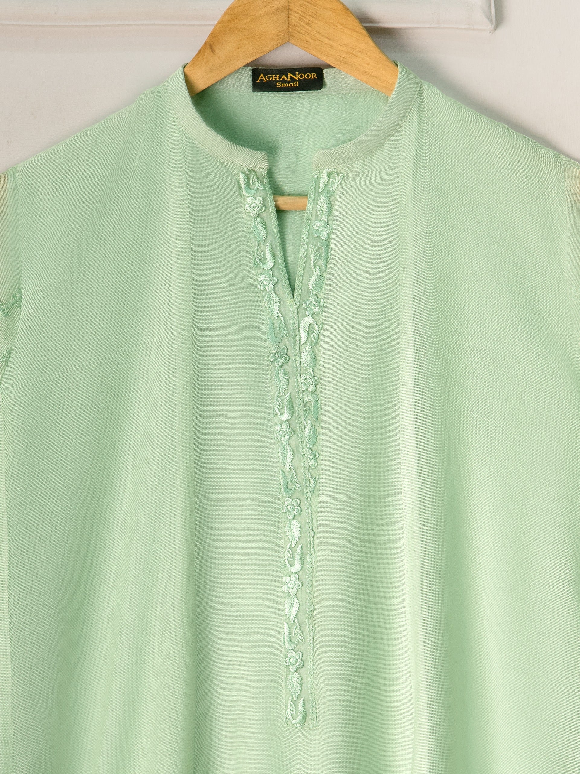 3 Piece- Pure Cotton Net Embroidered Suit S111214 - Image 2