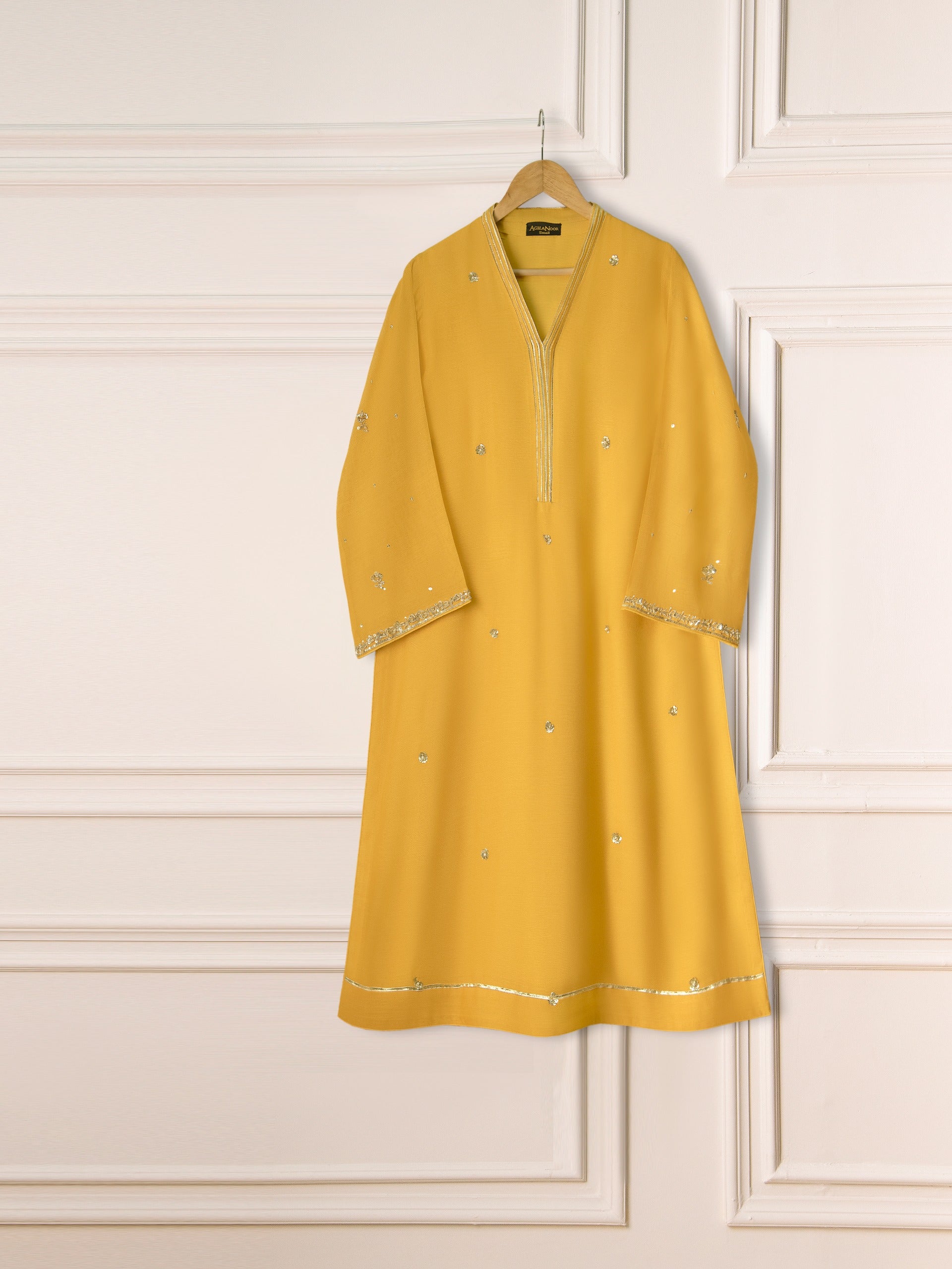 3 Piece- Pure Cotton Net Embroidered Suit S111215 - Image 2