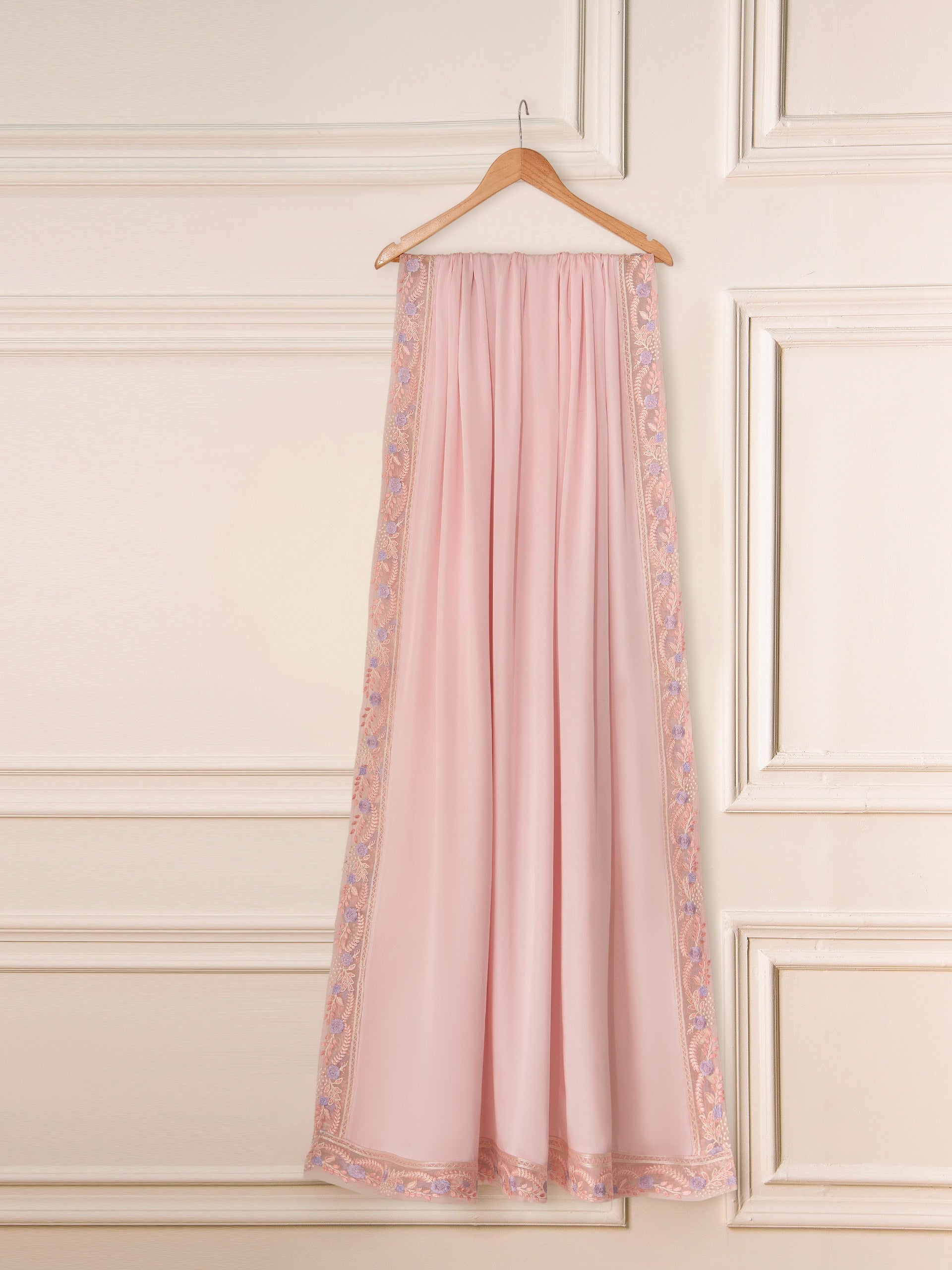 3 Piece - Pure Cotton Net Embroidered Suit S111274 - Image 8
