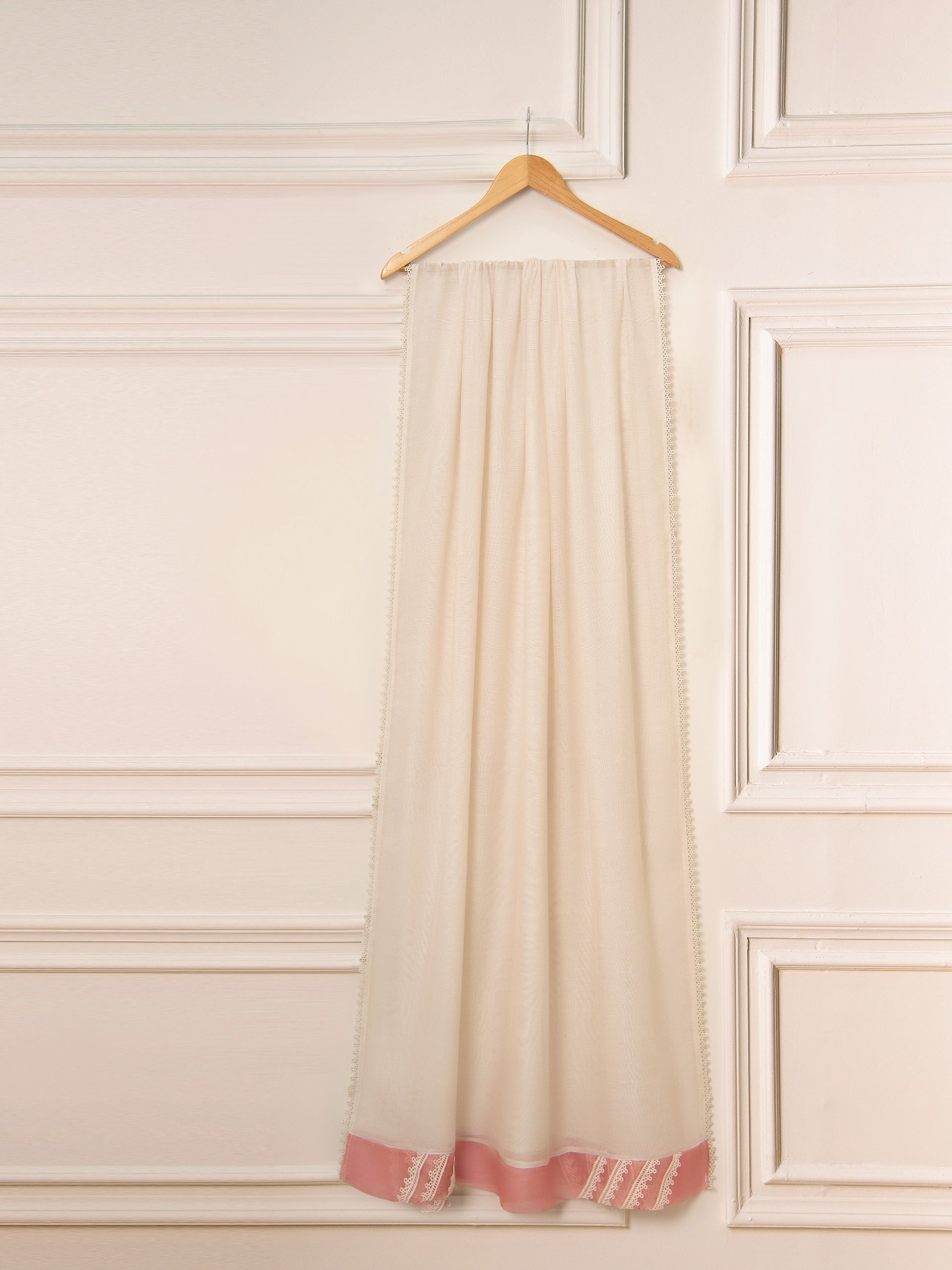 3 Piece - Pure Cotton Net Embroidered Suit S111306 - Image 9