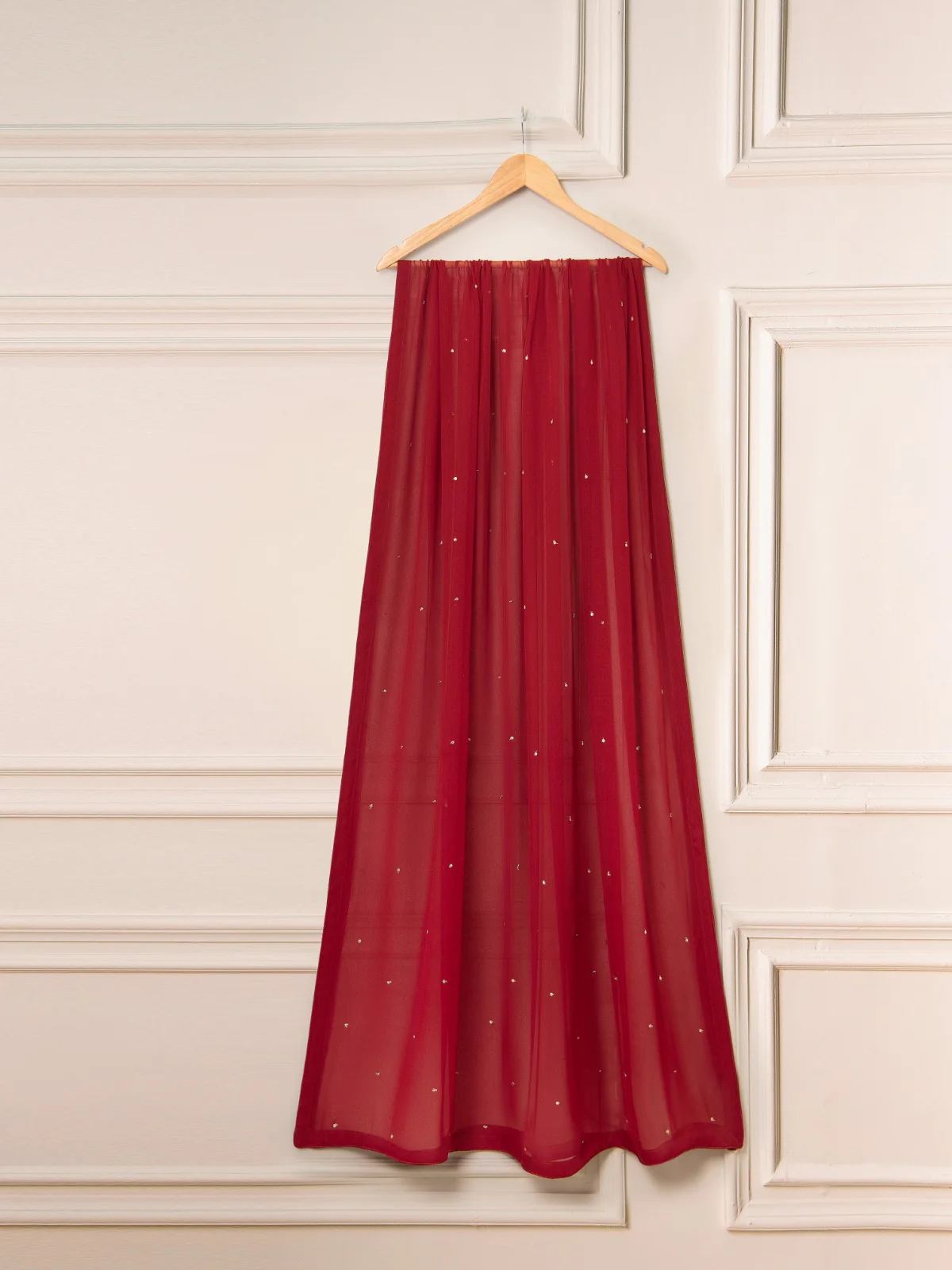 3 Piece - Pure Cotton Net Embroidered Suit S111325 - Image 7