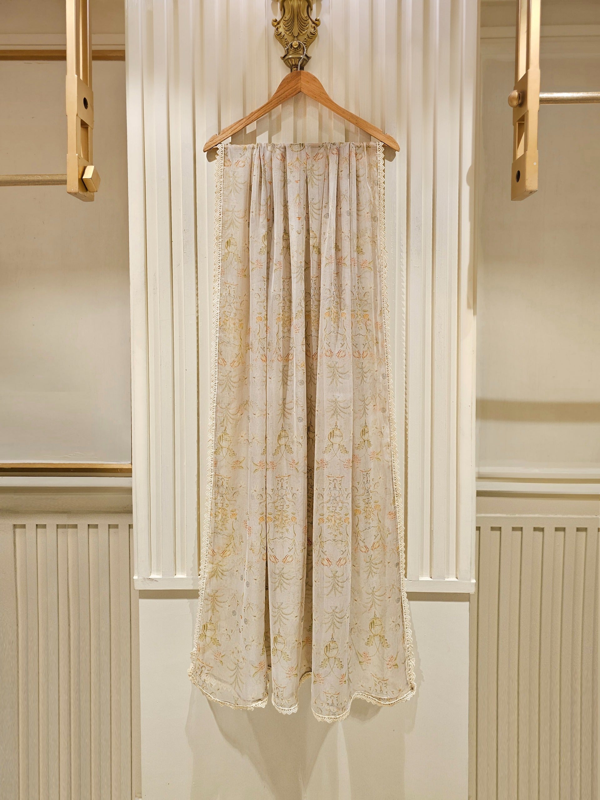 3 Piece - Pure Cotton Net Embroidered Suit S111421 - Image 6