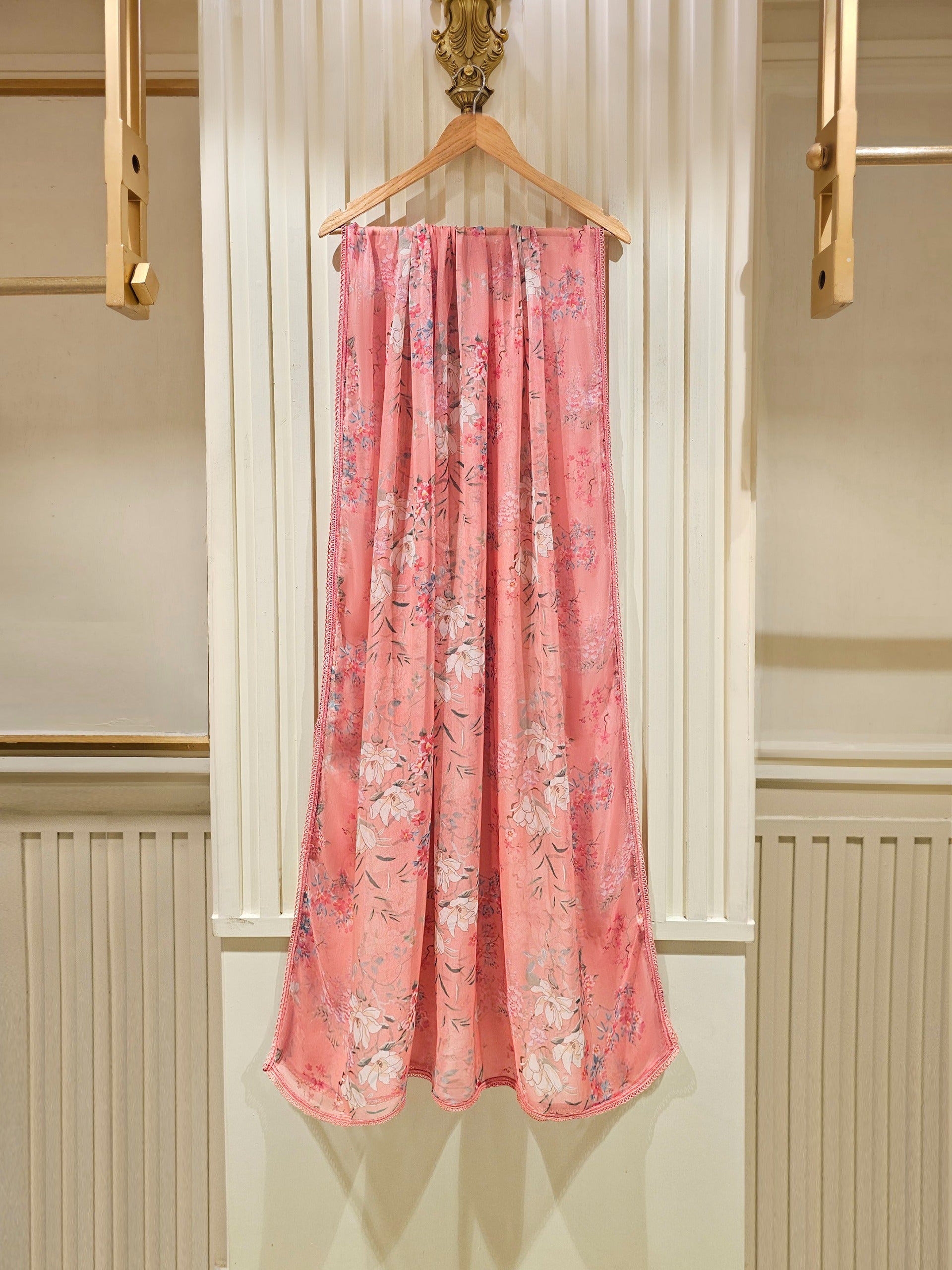 3 Piece - Pure Cotton Net Embroidered Suit S111441 - Image 6