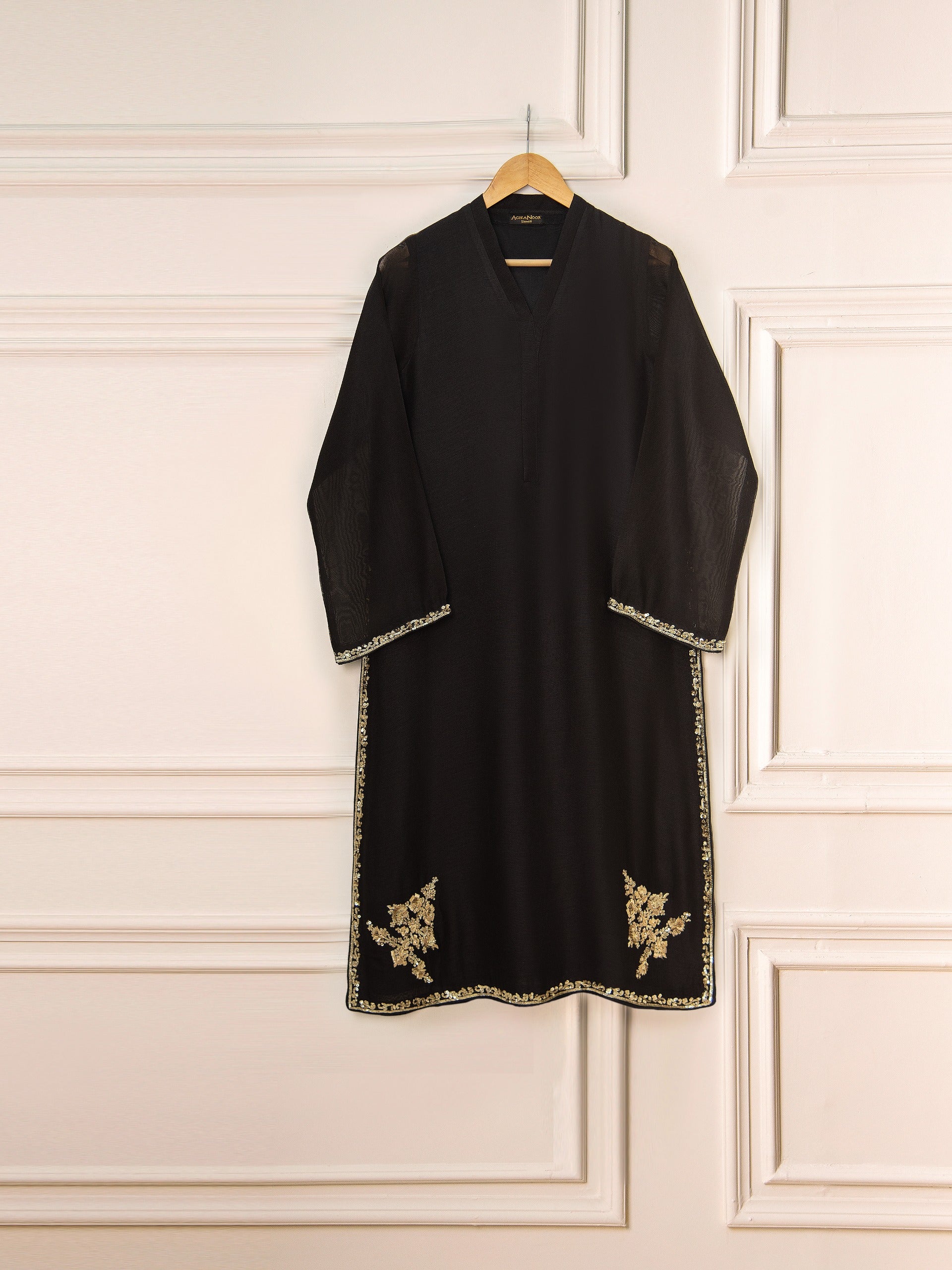 3 Piece - Pure Cotton Net Embroidered Suit S111527 - Image 2