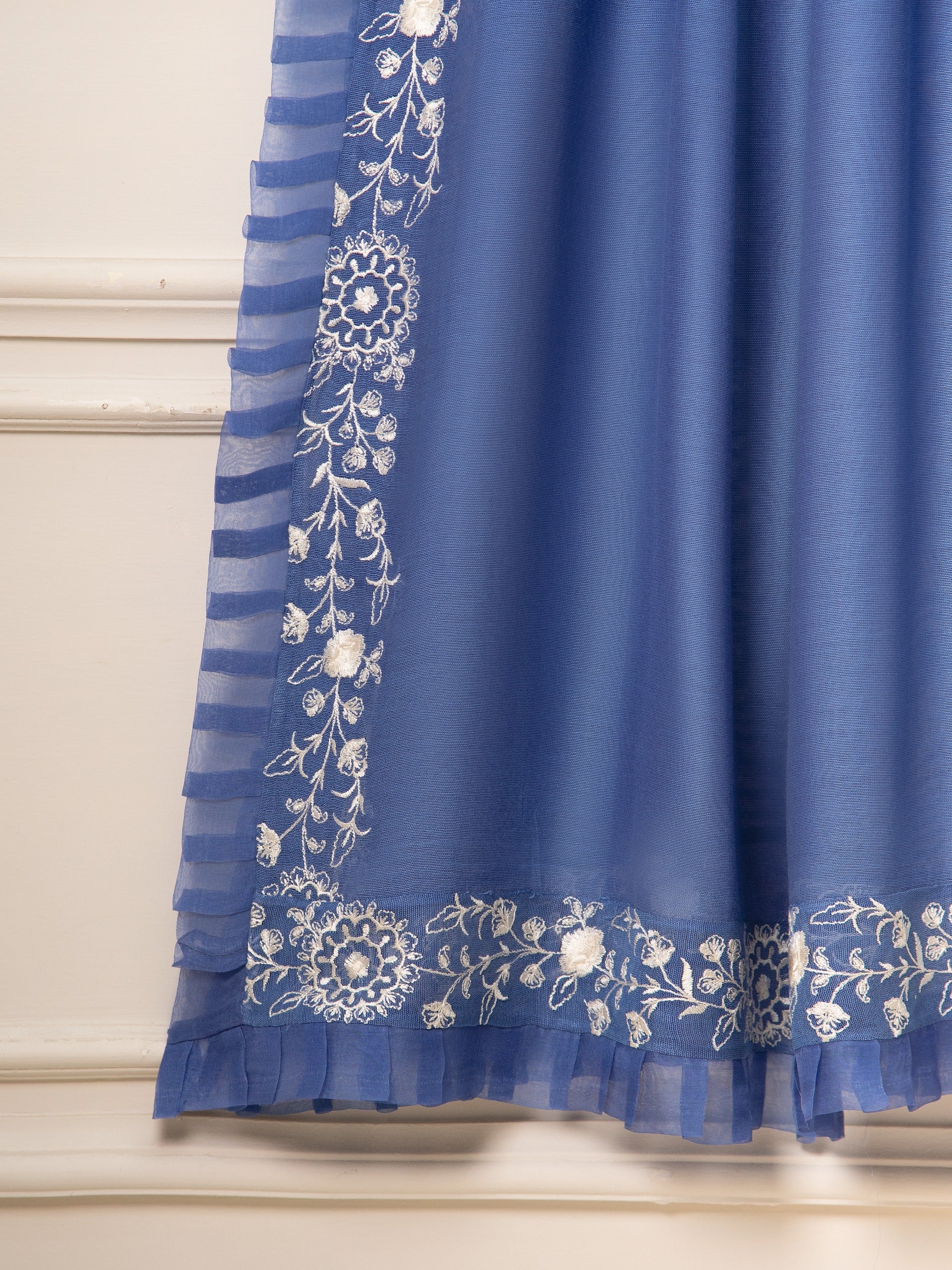 3 Piece - Pure Cotton Net Embroidered Suit S111530 - Image 6