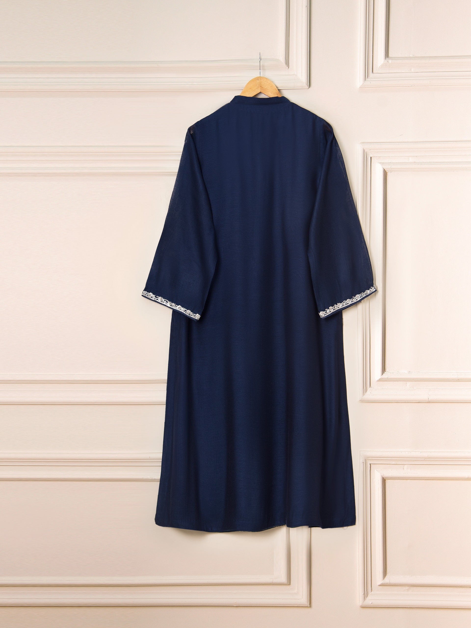 3 Piece - Pure Cotton Net Embroidered Suit S111535 - Image 5