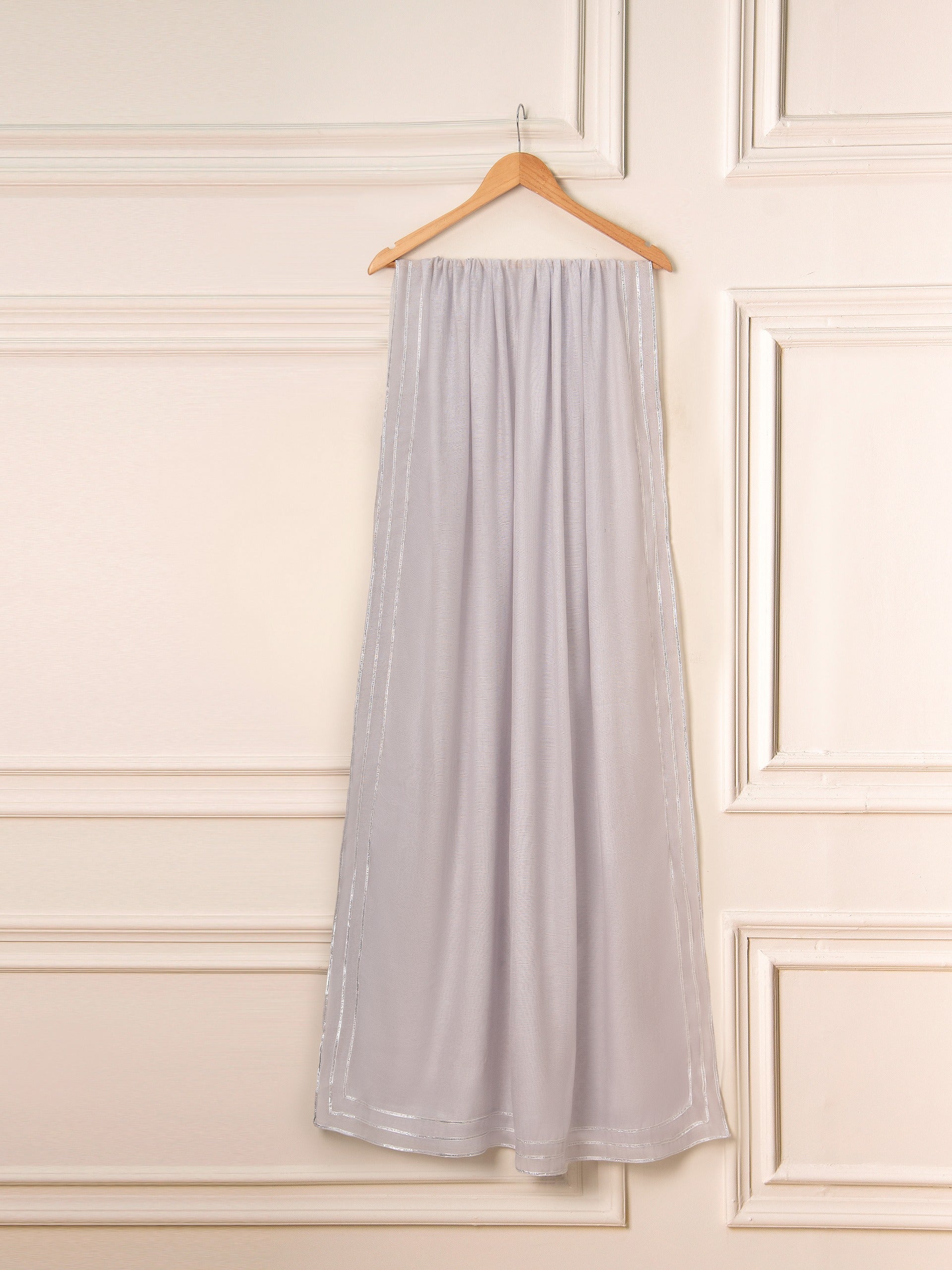 3 Piece - Pure Cotton Net Embroidered Suit S111561 - Image 7