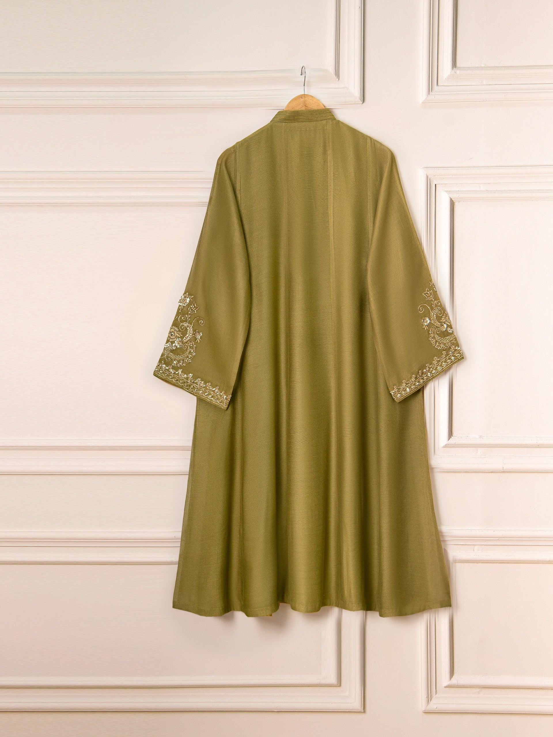3 Piece - Pure Cotton Net Embroidered Suit S111588 - Image 4