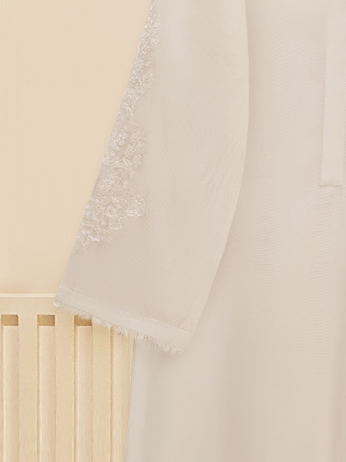 3 Piece - Pure Cotton Net Embroidered Suit S109374 - Image 4