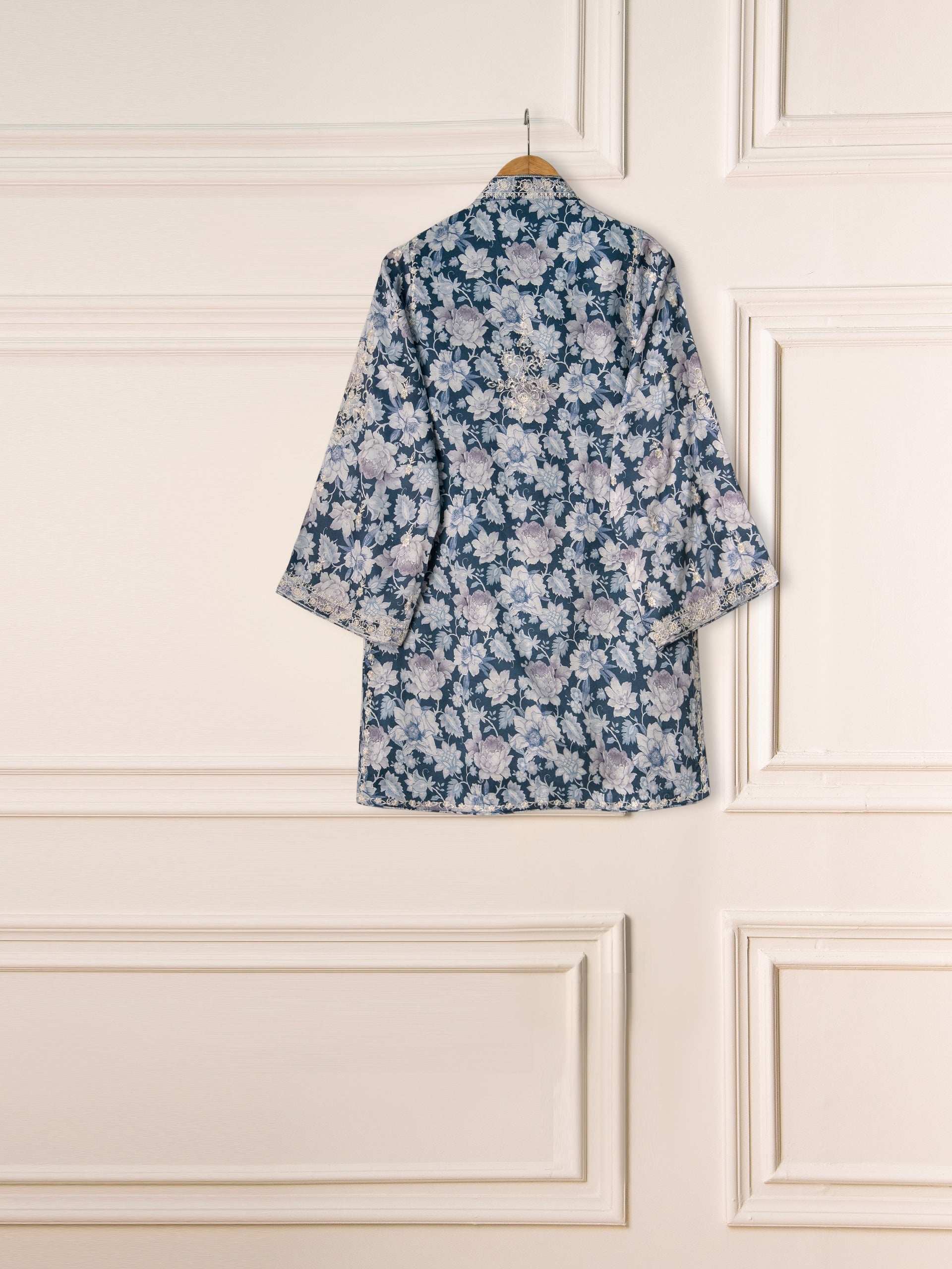 3 Piece - Pure Digital Printed Embroidered Marina Suit S111132 - Image 4