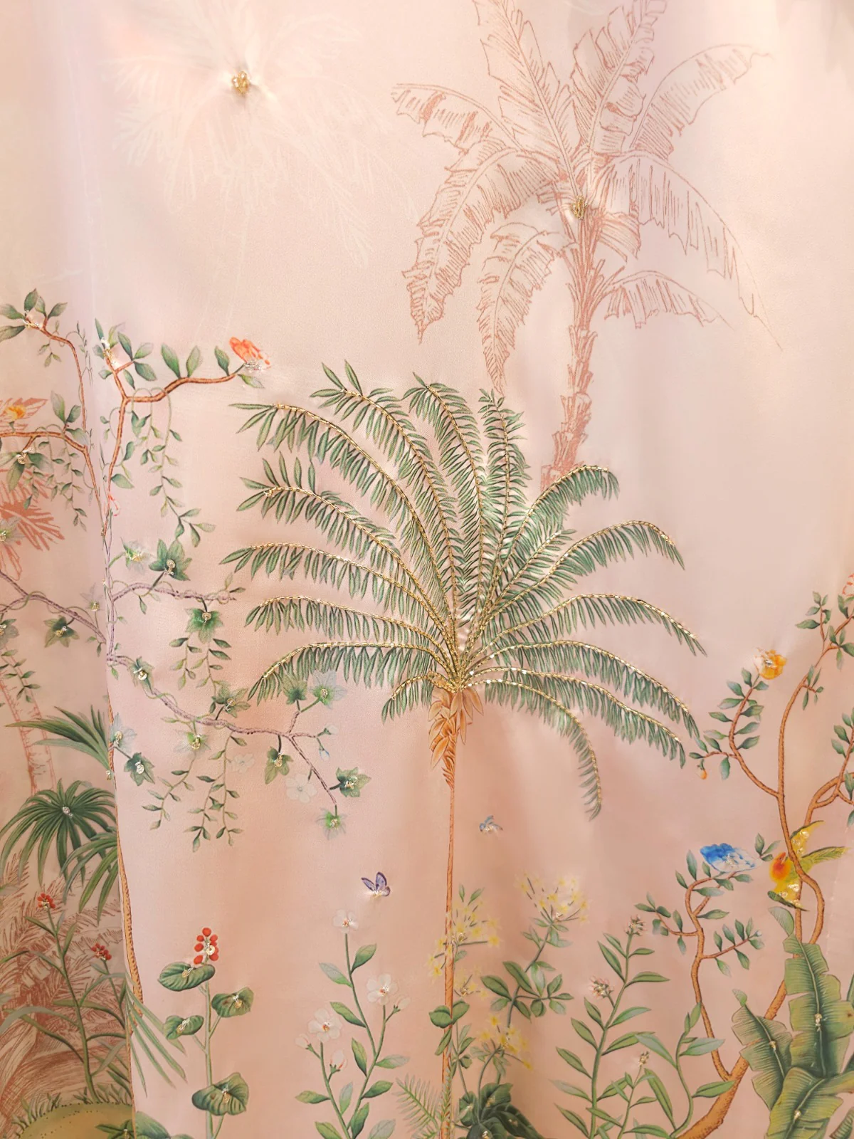 2 Piece - Pure Embroidered Charmeuse Silk Suit S112067 - Image 7