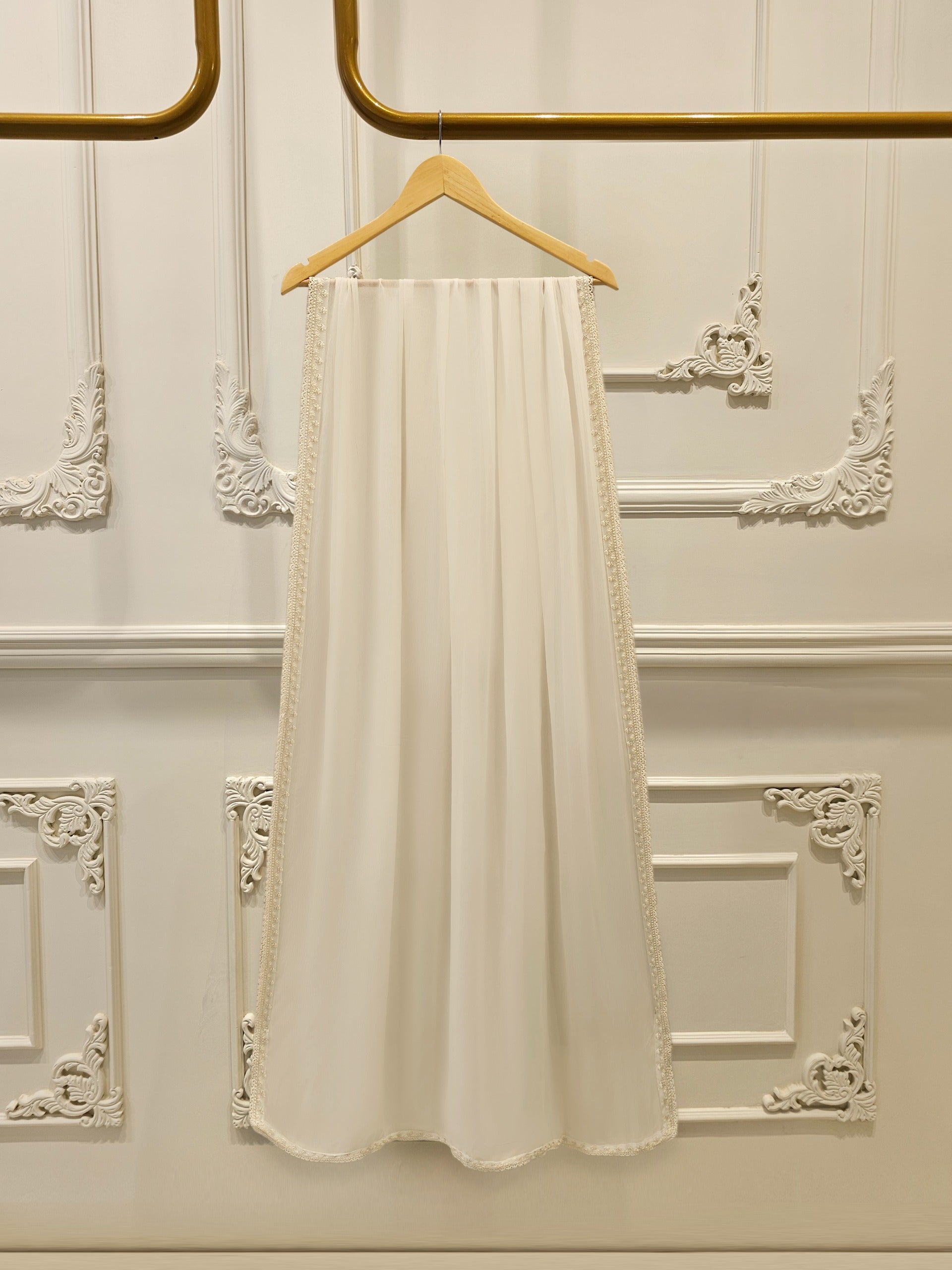 3 Piece - Pure Embroidered Cotton Net Suit S113419 - Image 4