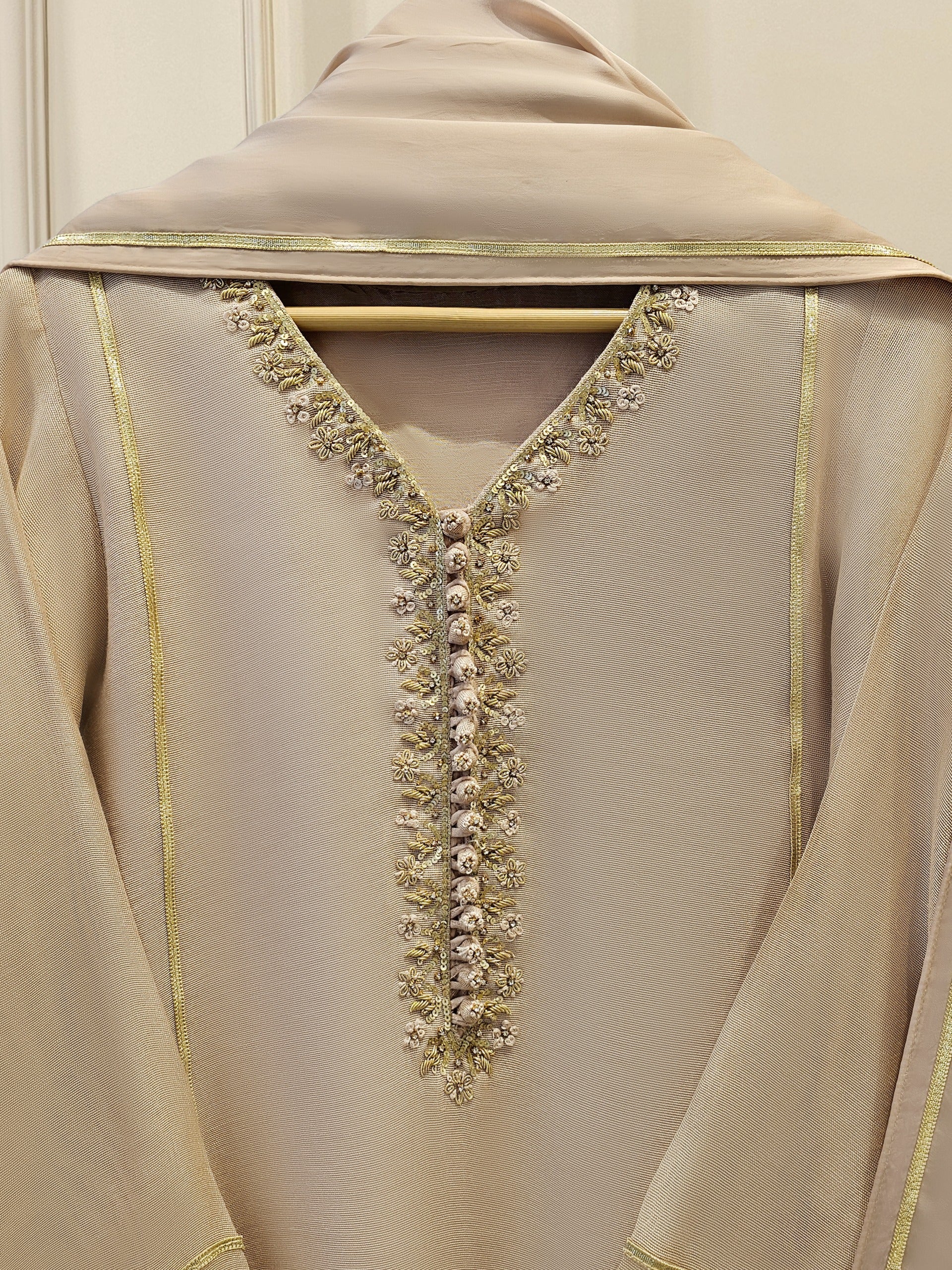 3 Piece - Pure Embroidered Cotton Net Suit S111634 - Image 2